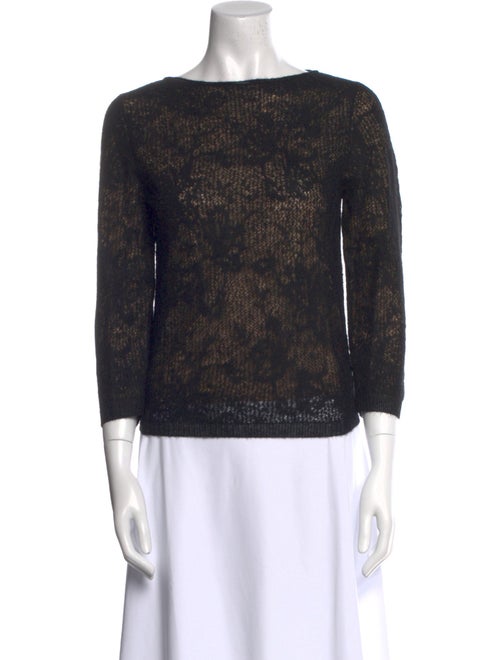 Vince Printed Bateau Neckline Sweater