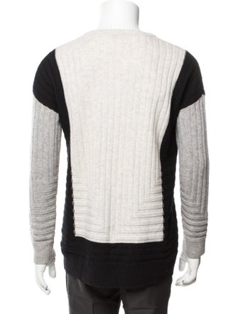 Vince Colorblock Pattern Crew Neck Pullover