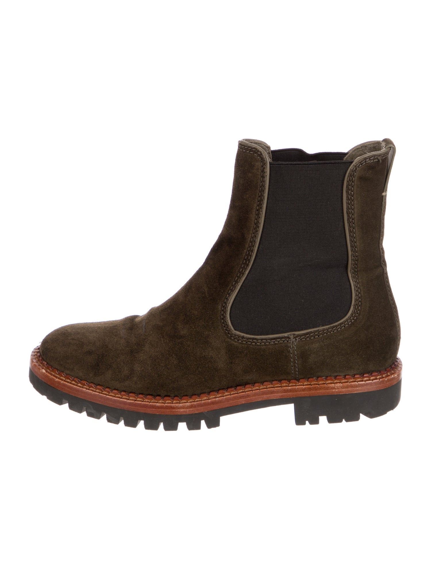 Vince Suede Colorblock Pattern Chelsea Boots