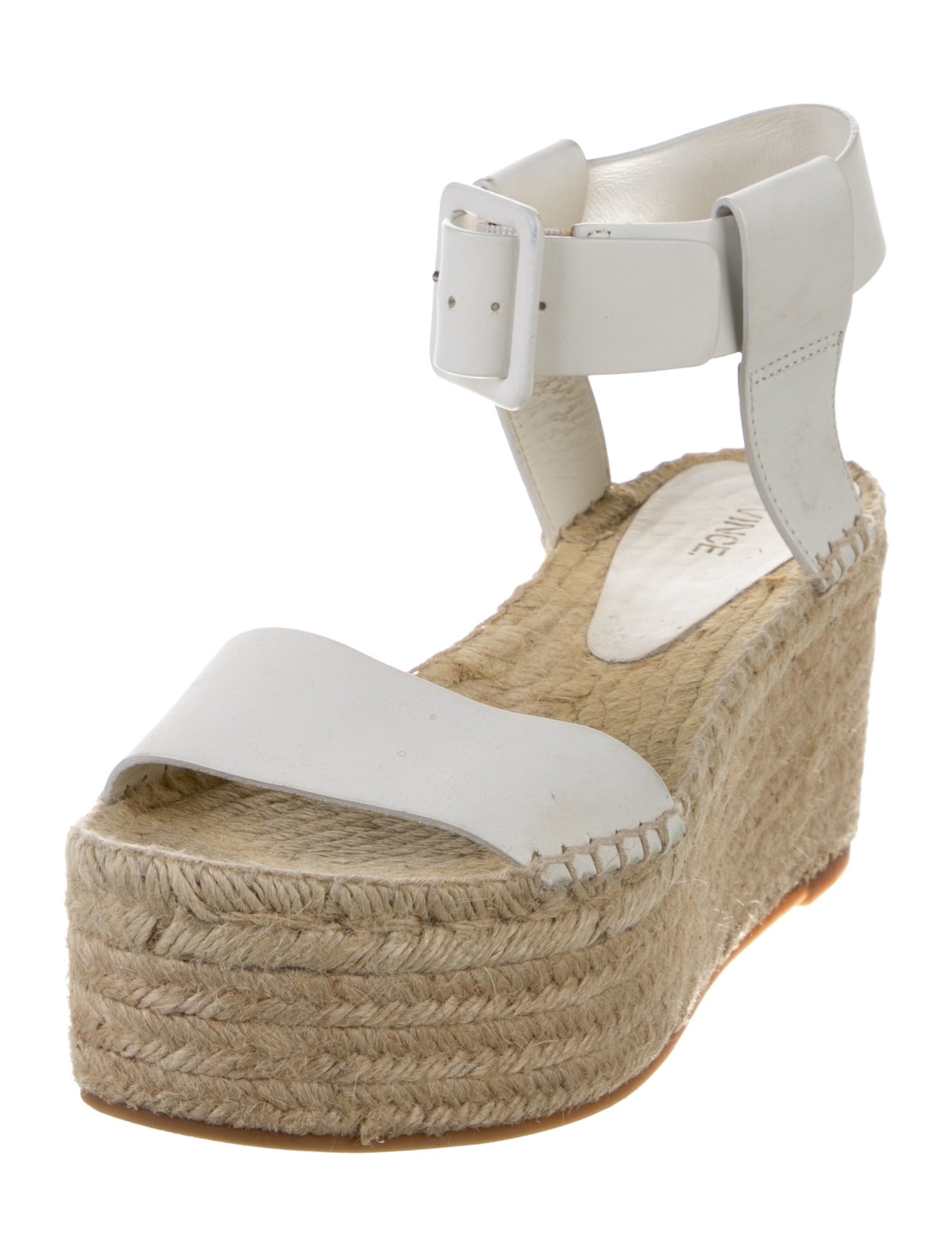 Vince Leather Animal Print Espadrilles