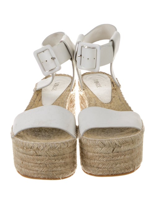 Vince Leather Animal Print Espadrilles