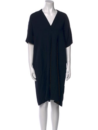 Vince V-Neck Knee-Length Dress