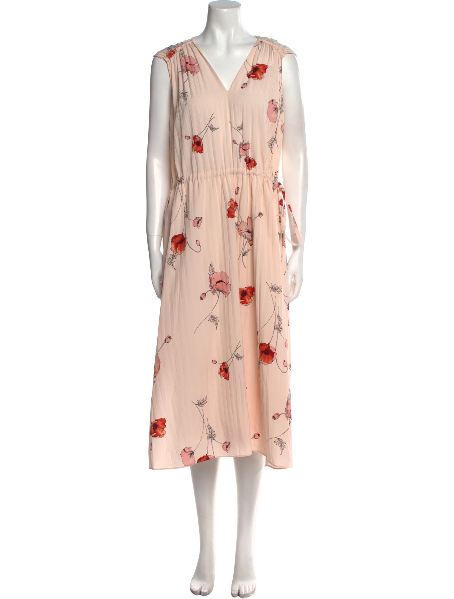 Vince Floral Print Long Dress