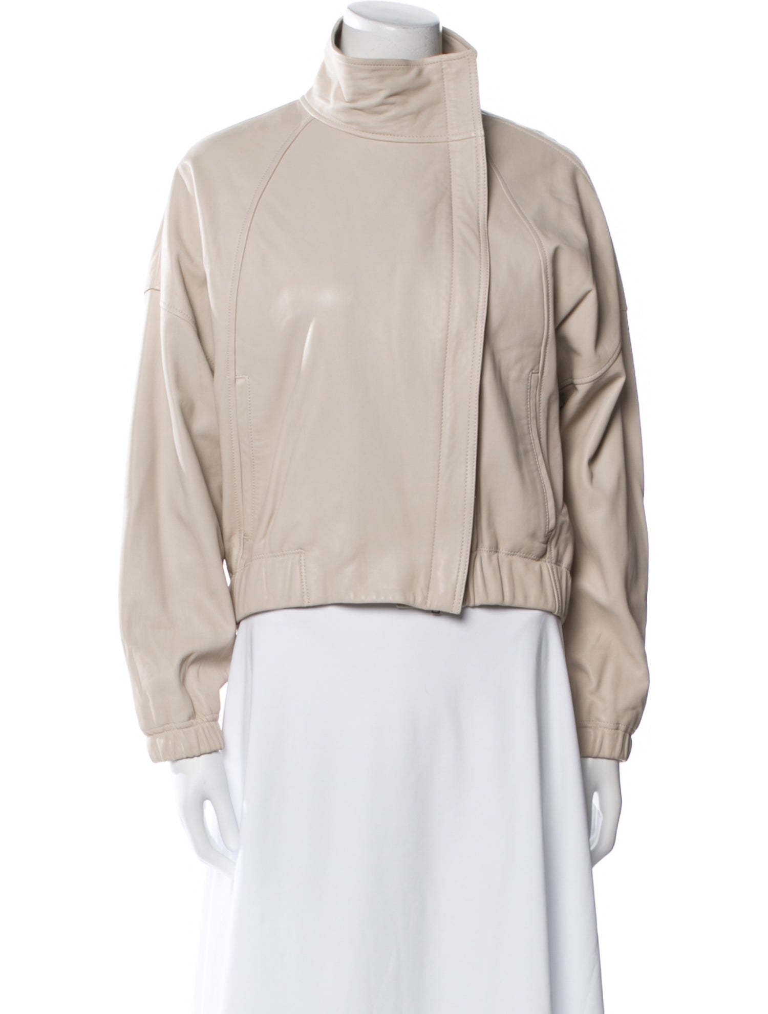 Vince Lamb Leather Bomber Jacket