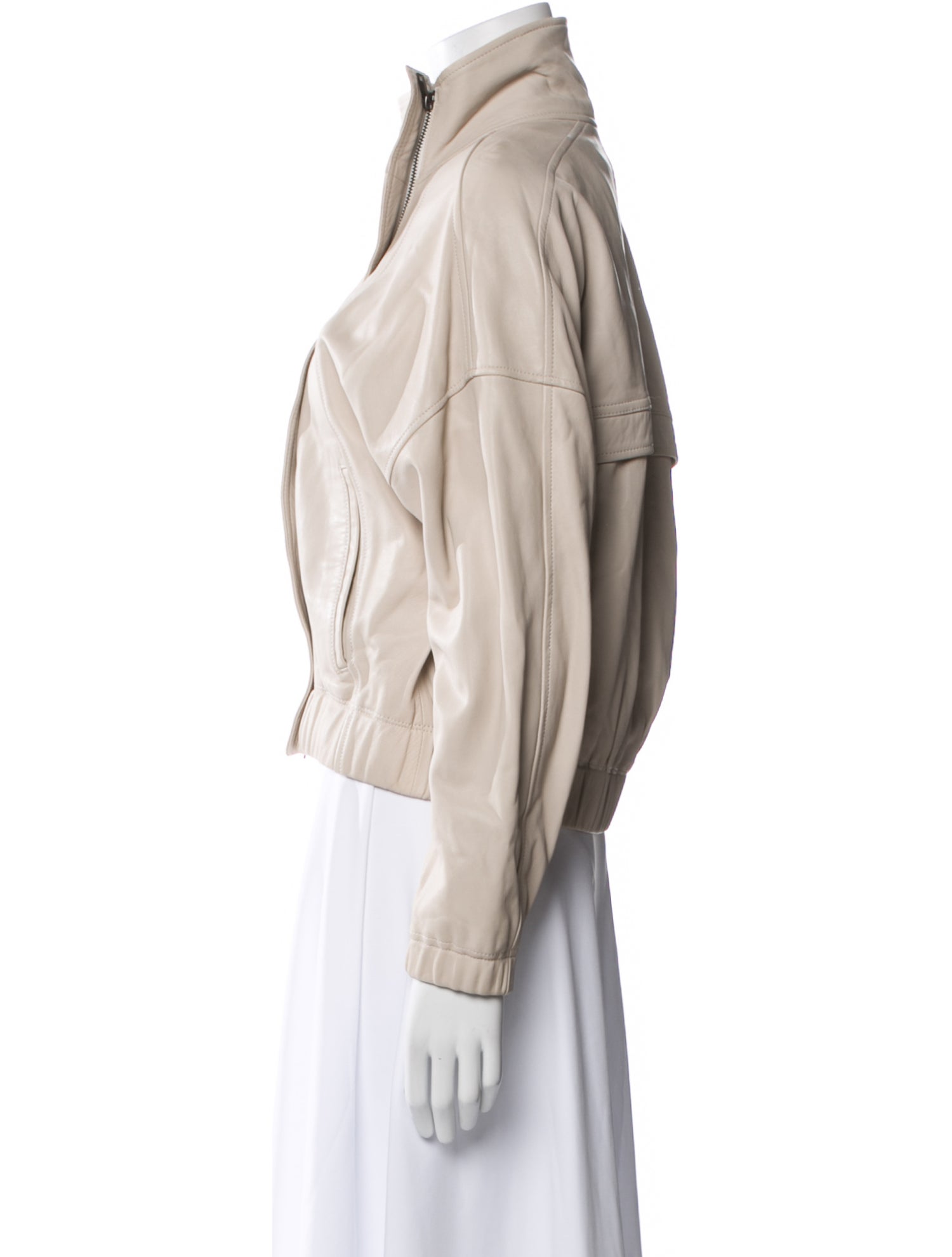 Vince Lamb Leather Bomber Jacket