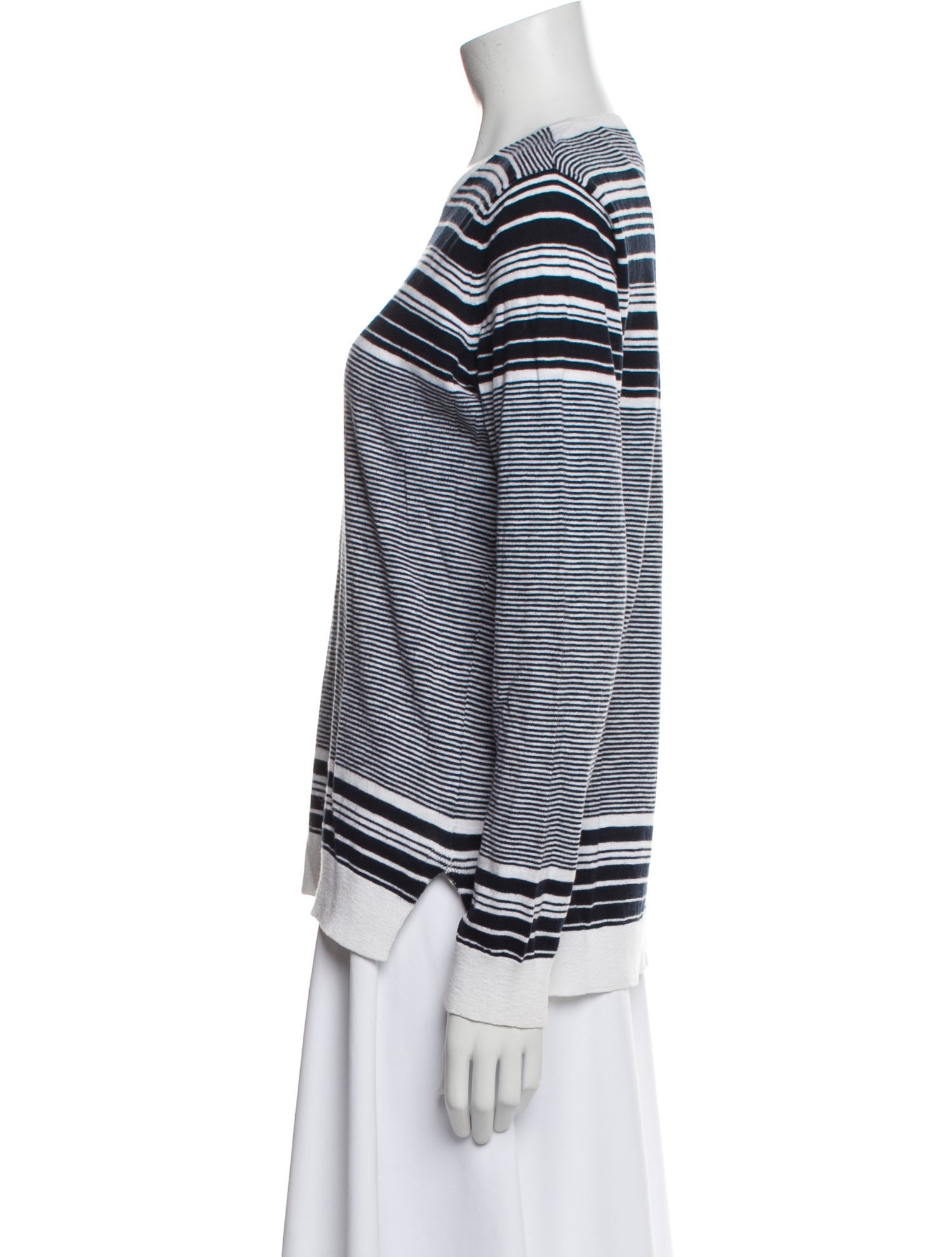 Vince Striped Scoop Neck Sweater