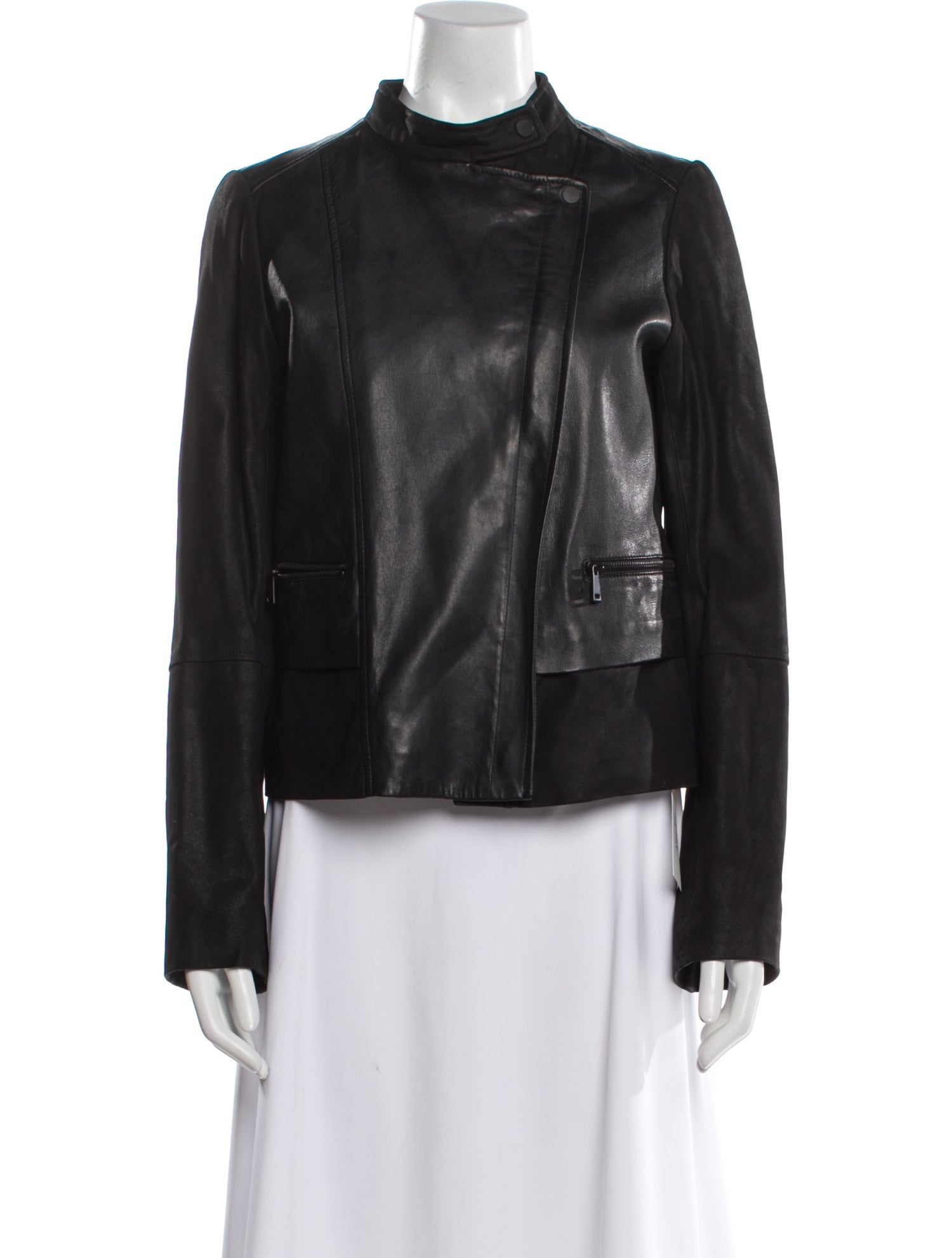 Vince Lamb Leather Biker Jacket