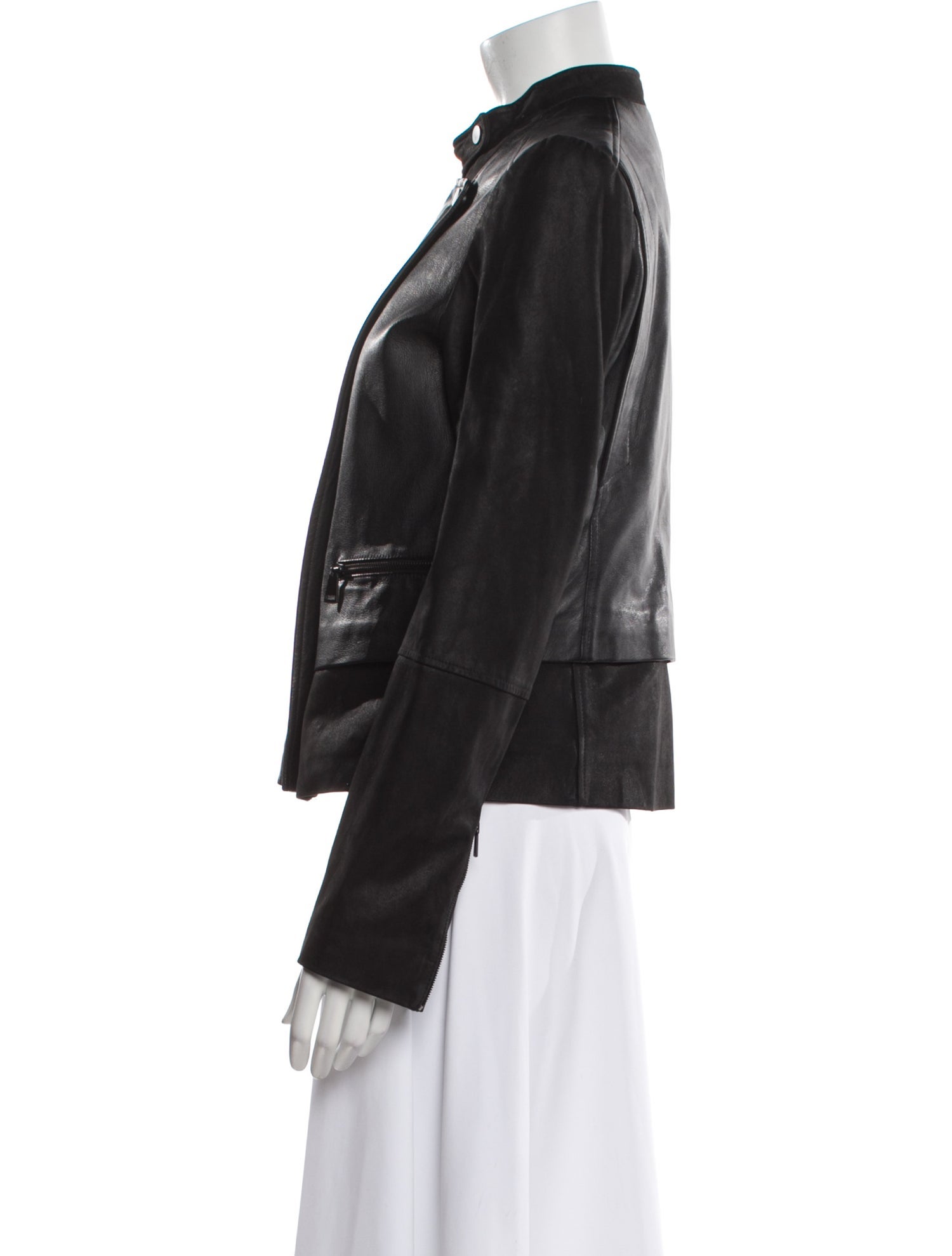 Vince Lamb Leather Biker Jacket