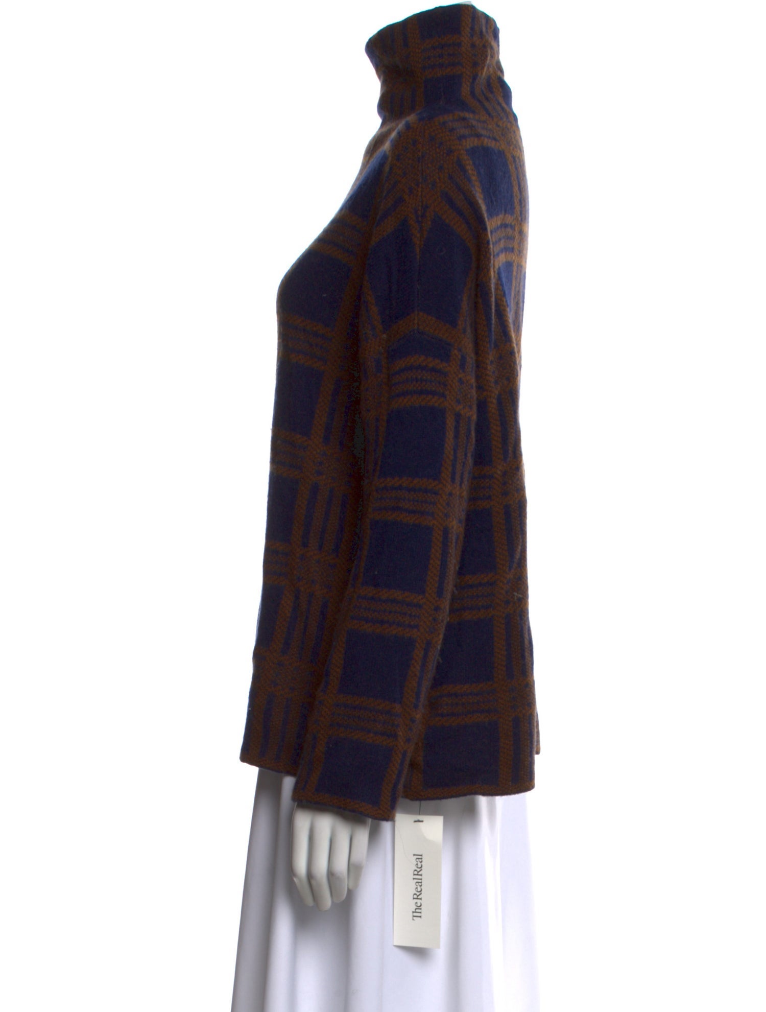 Vince Wool Plaid Print Sweater