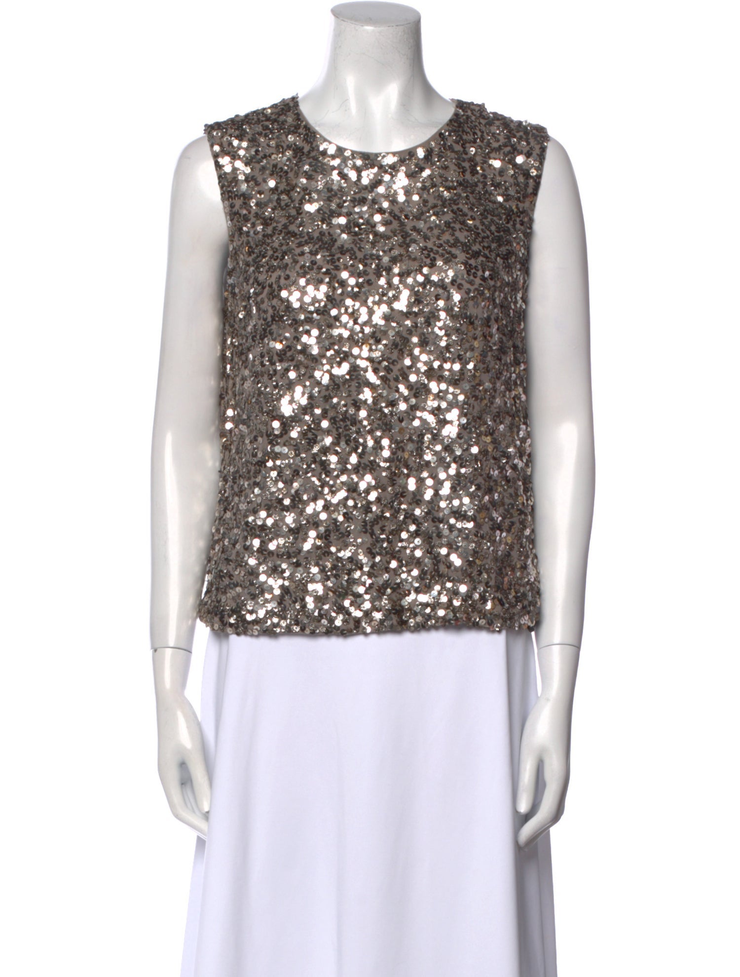 Vince Crew Neck Sleeveless Top