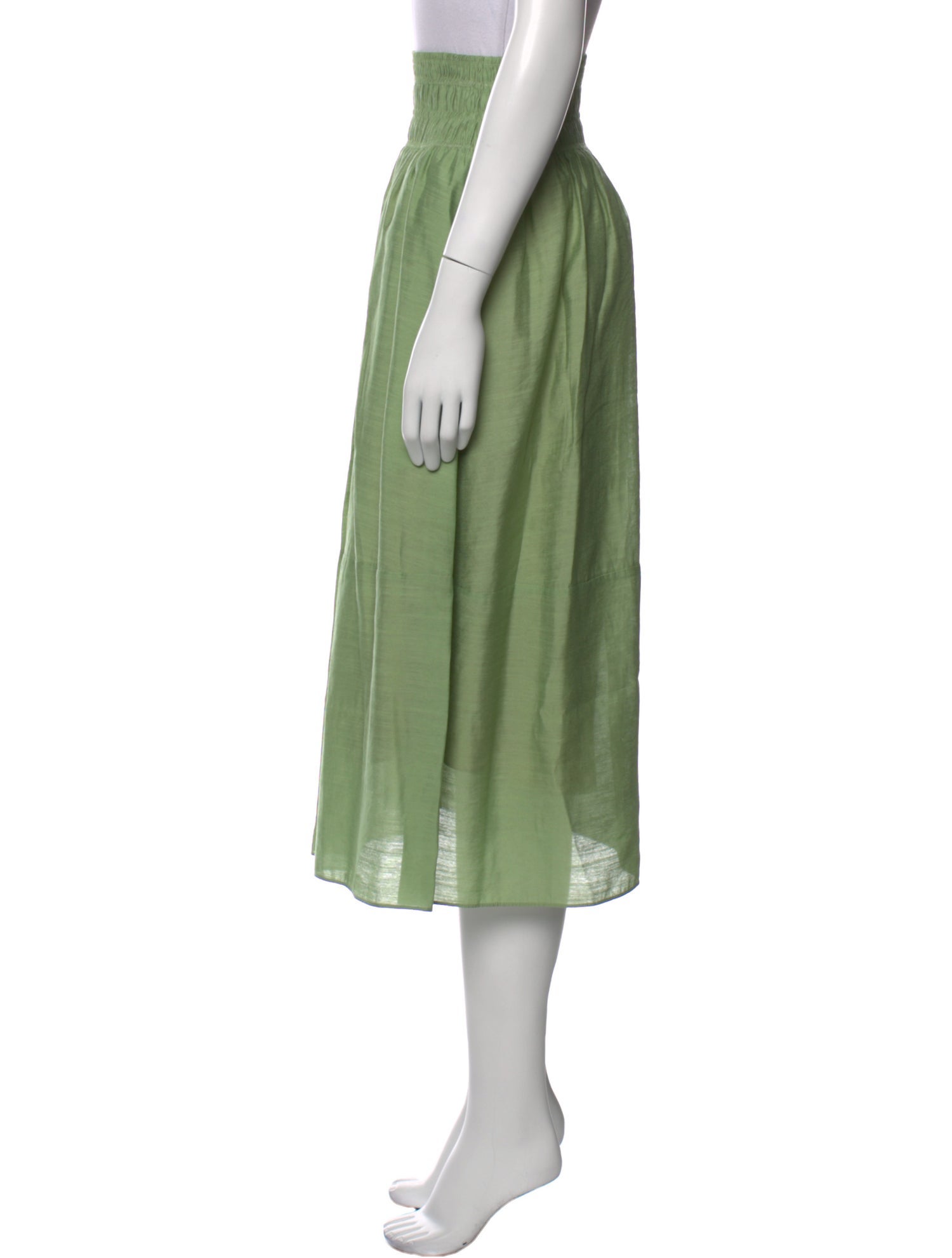 Vince Pleated Accents Midi Length Skirt