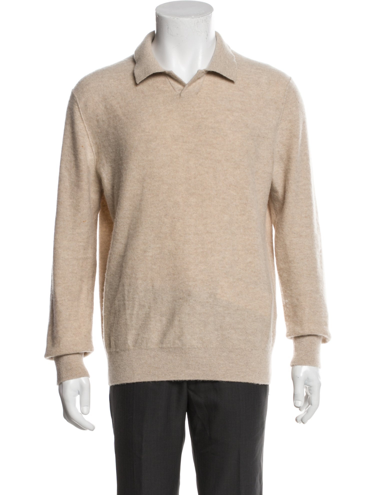 Vince Cashmere Mock Neck Polo Sweater