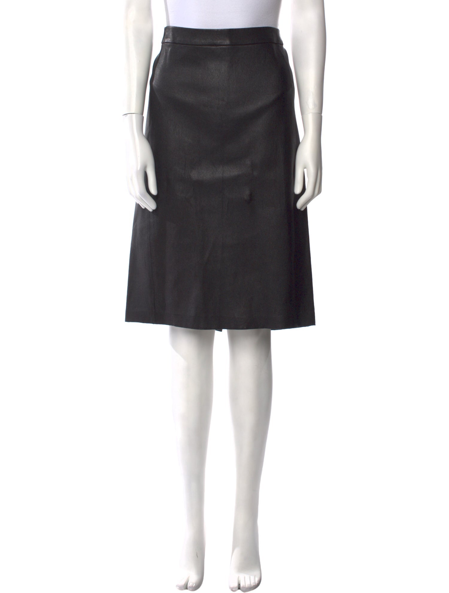 Vince Leather Knee-Length Skirt
