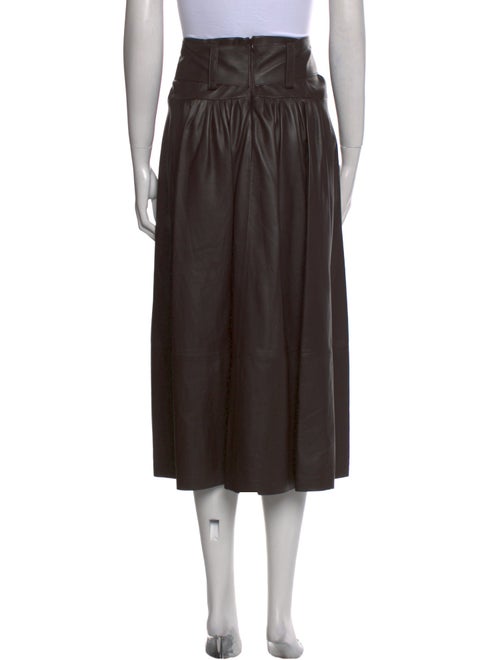 Vince Lamb Leather Midi Length Skirt