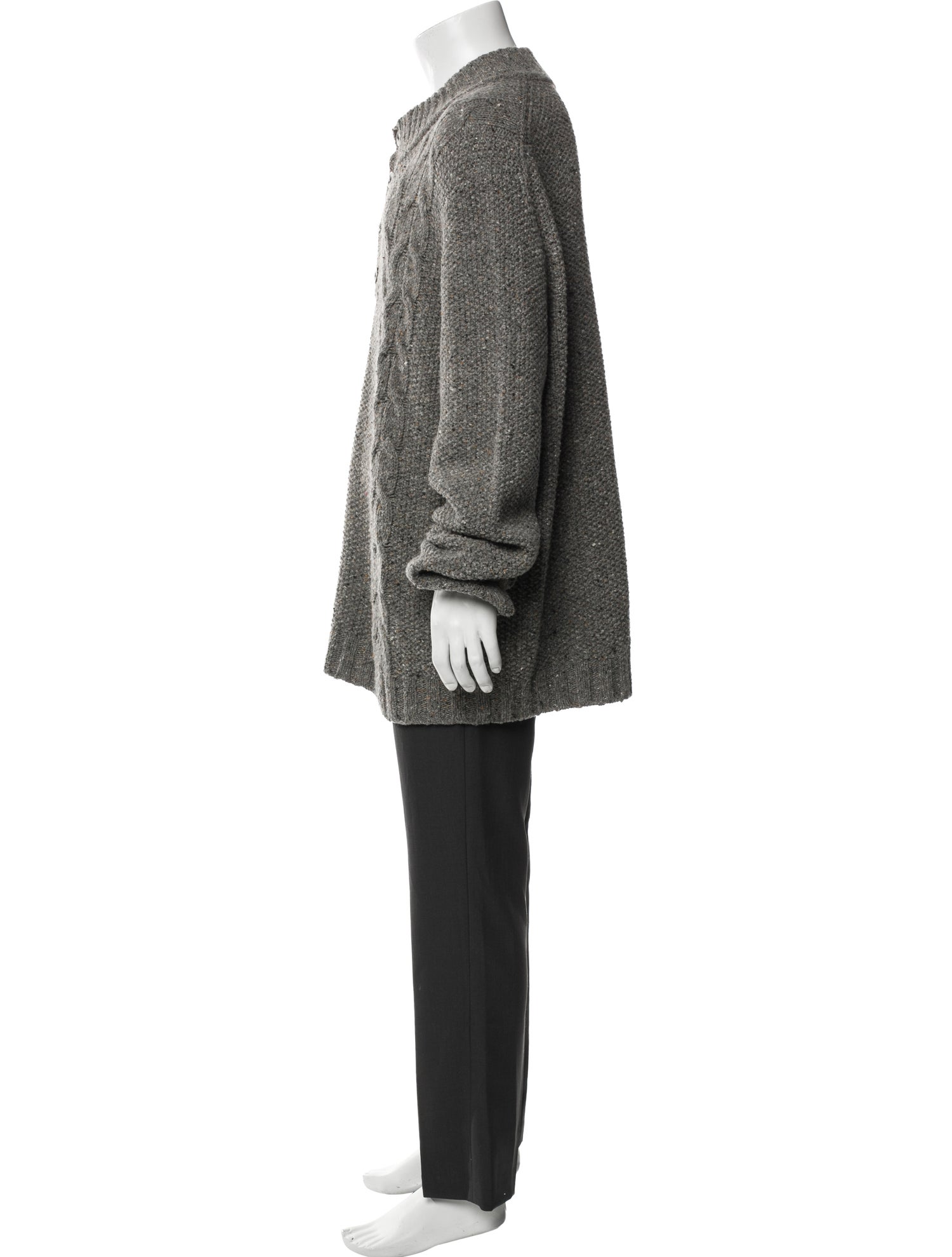 Vince Wool Mock Neck Polo Sweater