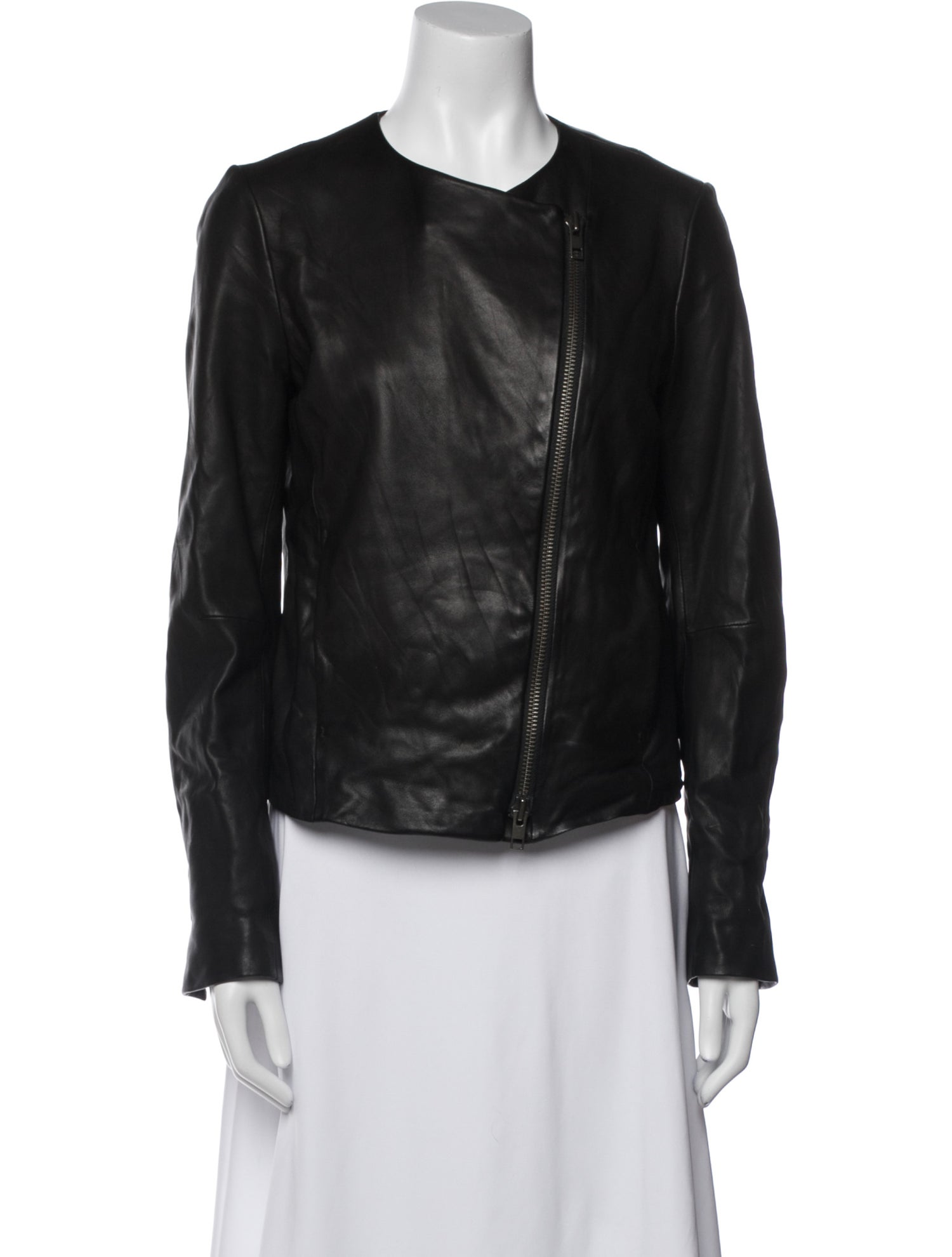 Vince Lamb Leather Biker Jacket