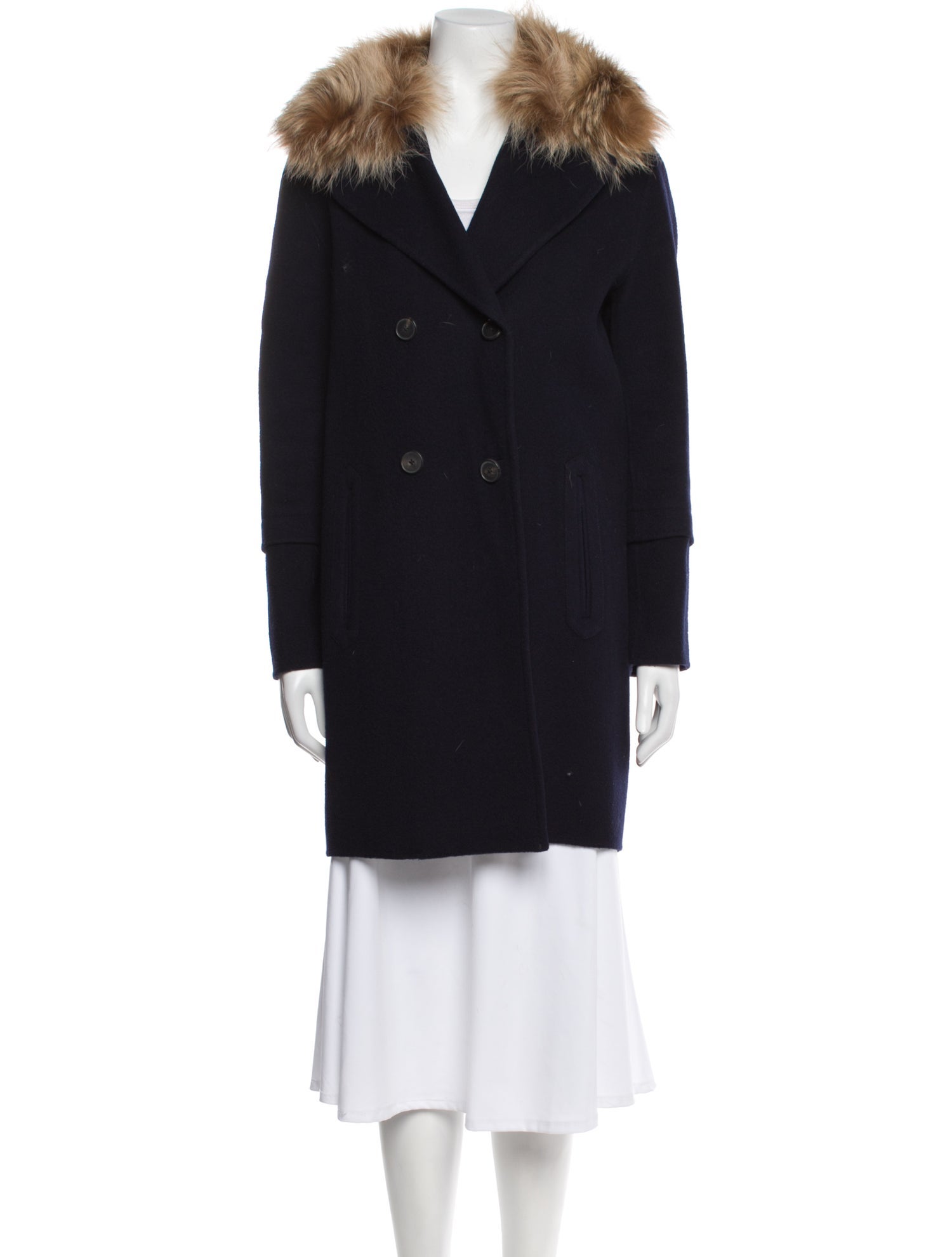 Vince Wool Fur Coat