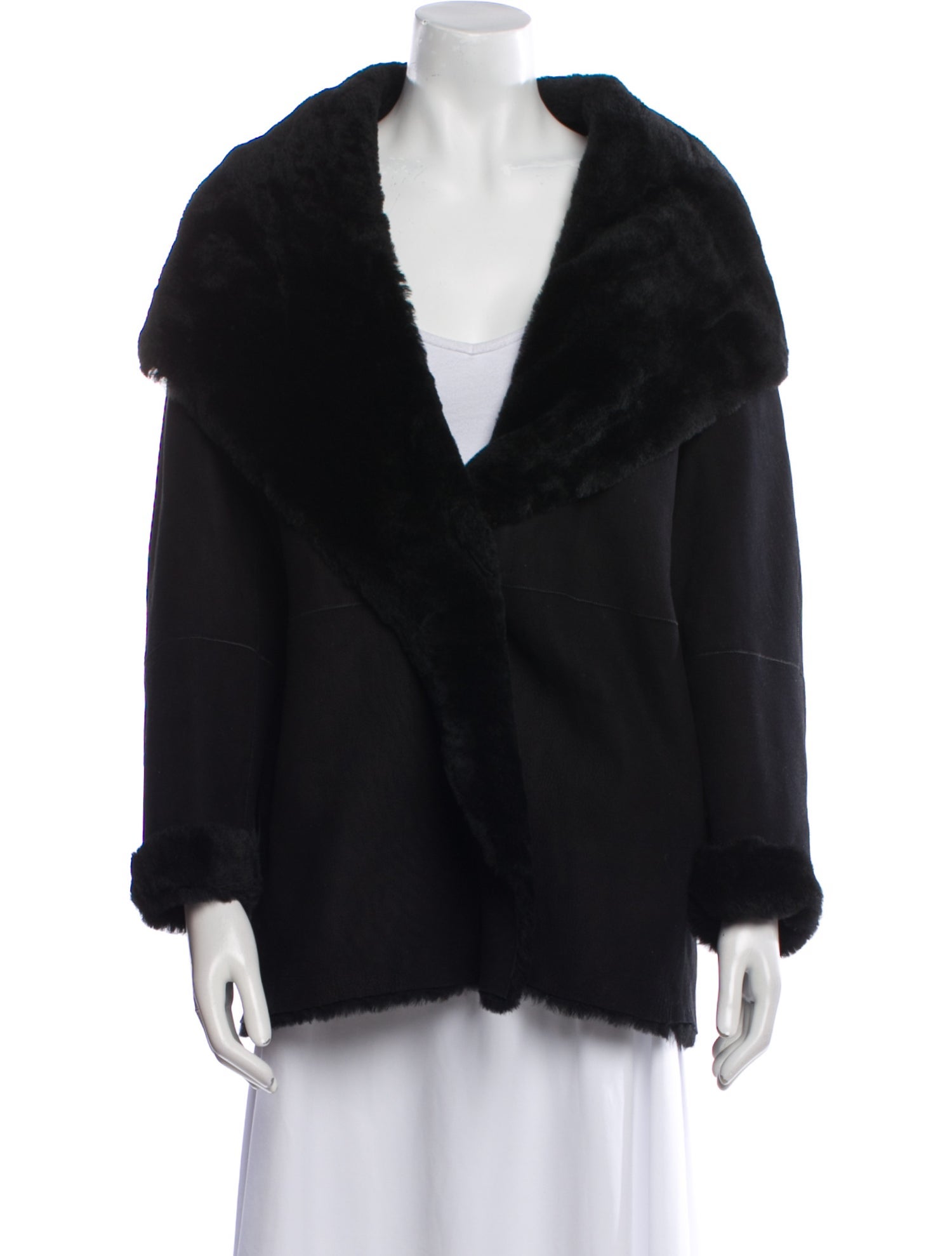 Vince Vintage Shearling Faux Fur Vest
