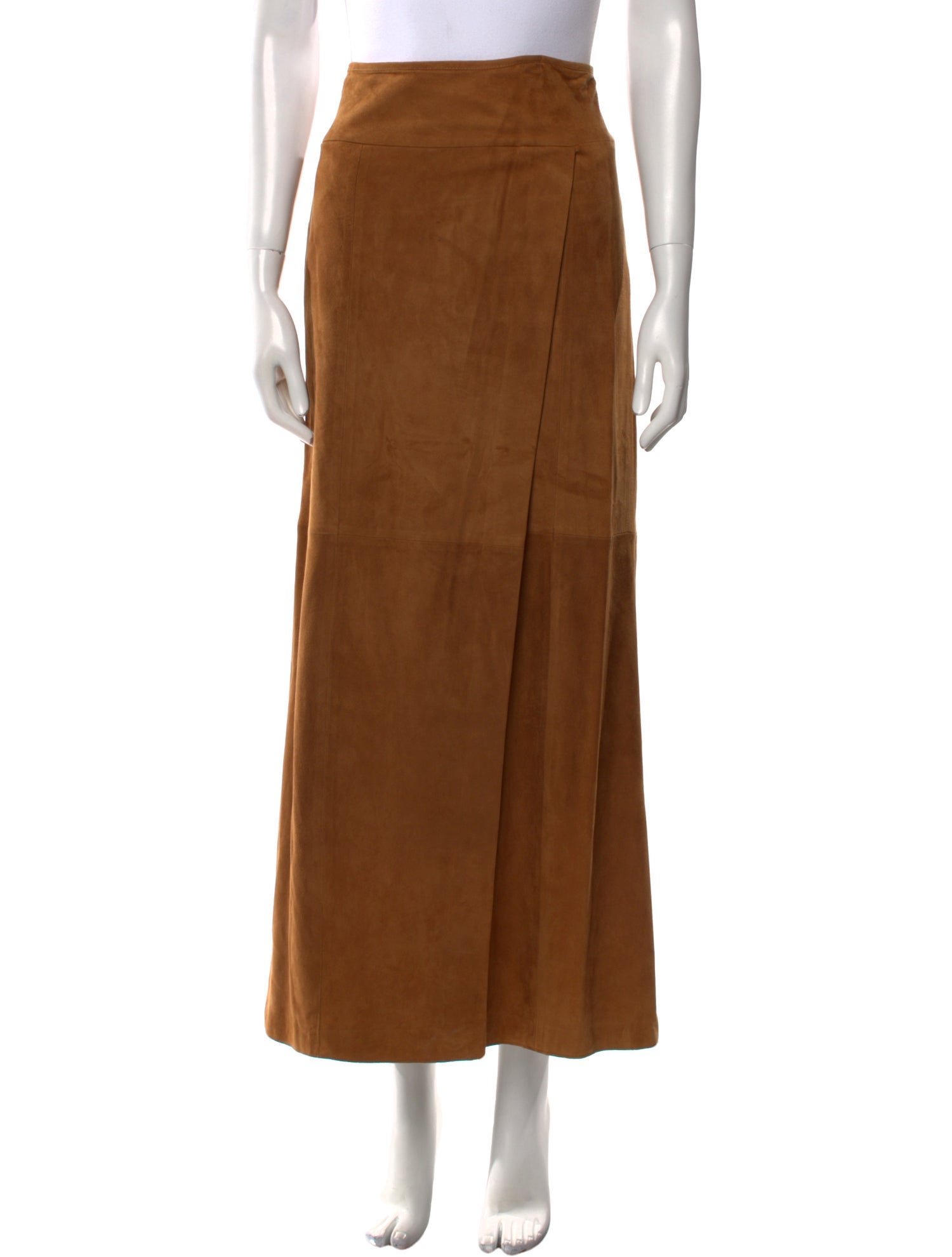 Vince Leather Midi Length Skirt