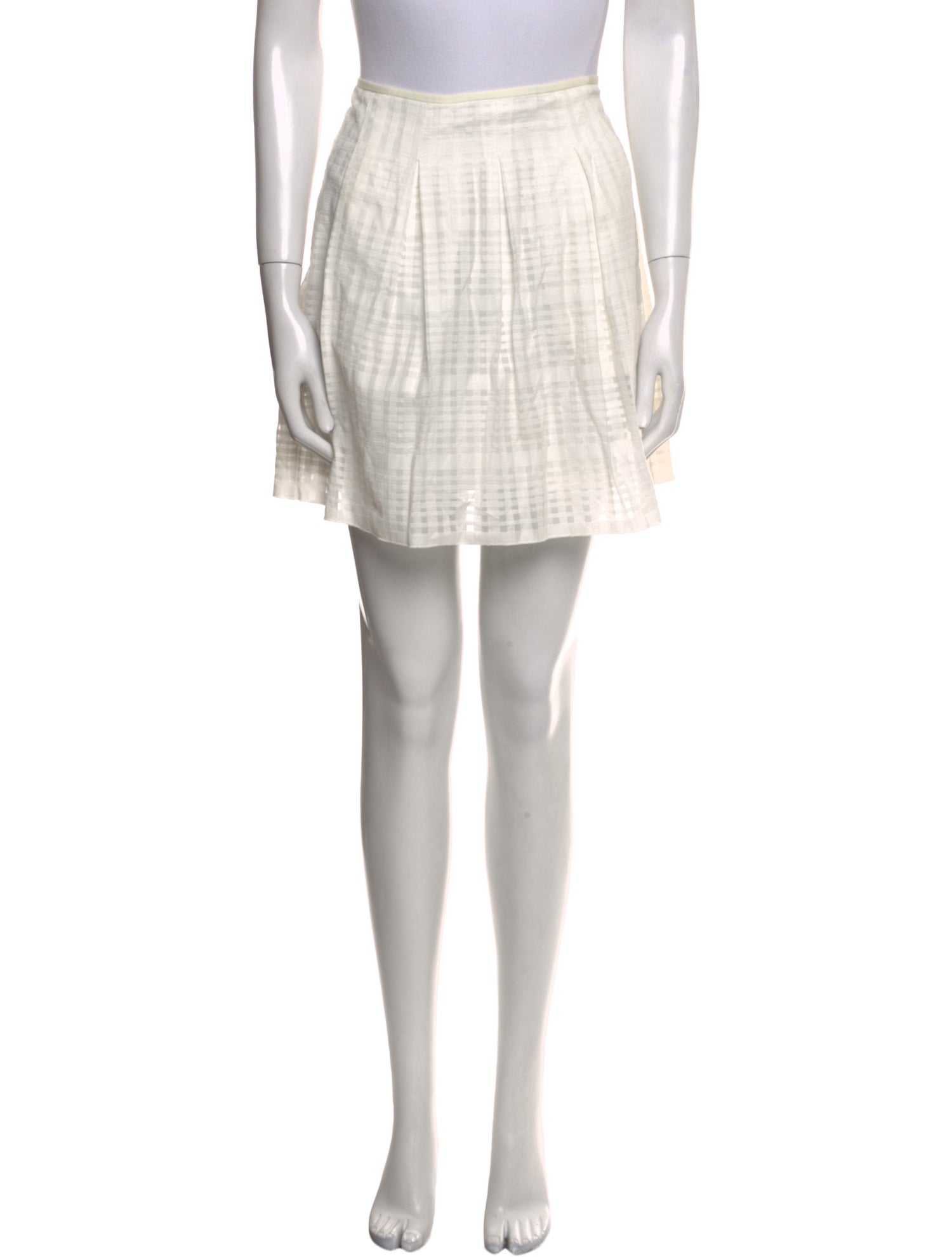 Vince Plaid Print Mini Skirt