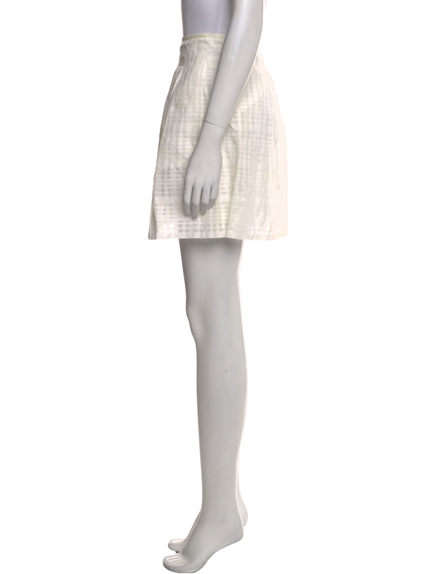 Vince Plaid Print Mini Skirt