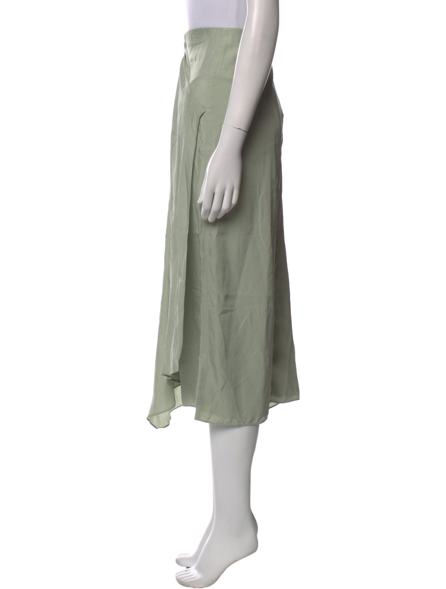 Vince Pleated Accents Midi Length Skirt