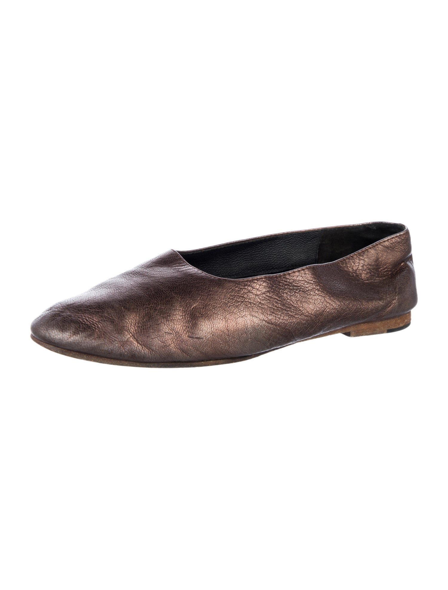 Vince Leather Animal Print Ballet Flats