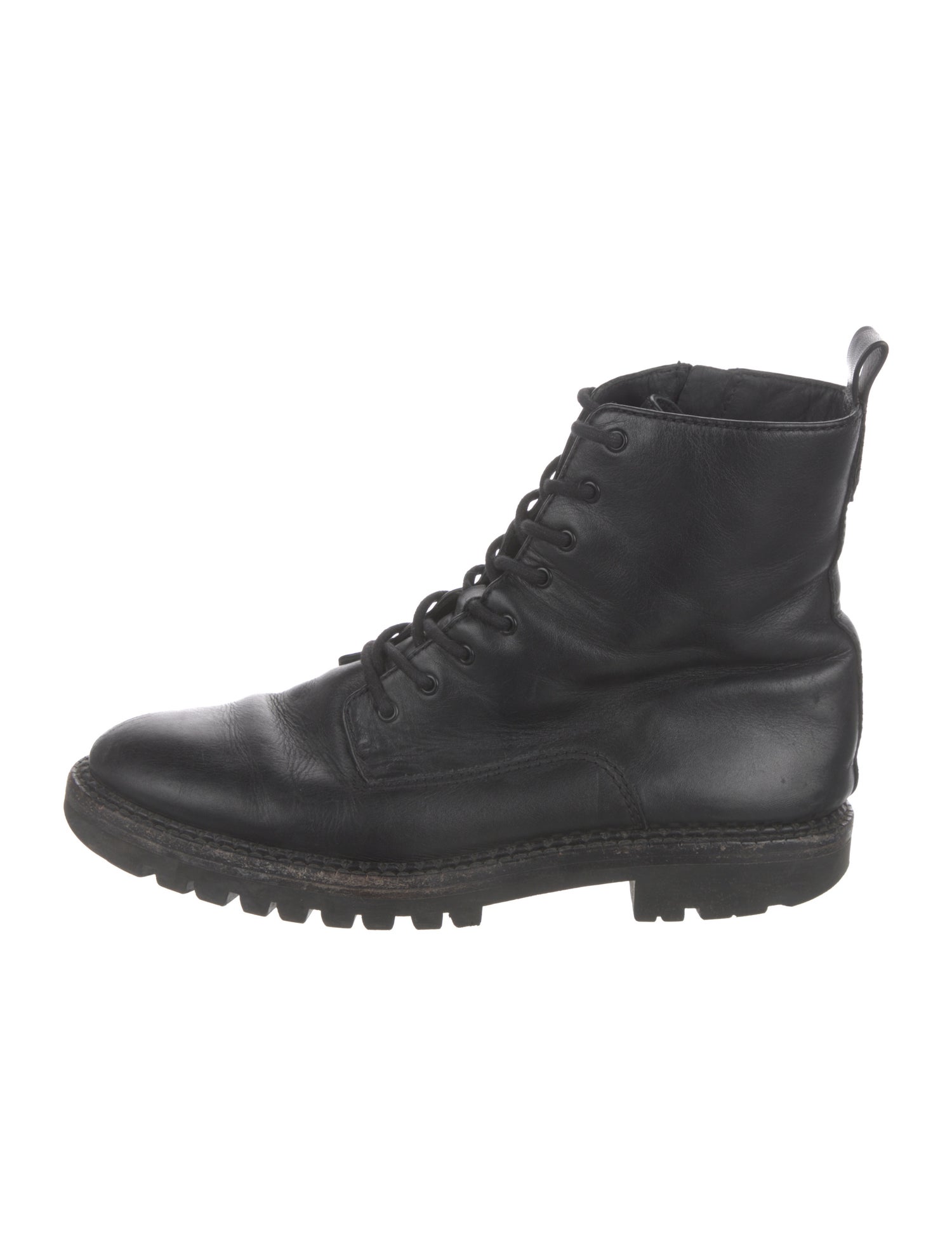 Vince Leather Combat Boots