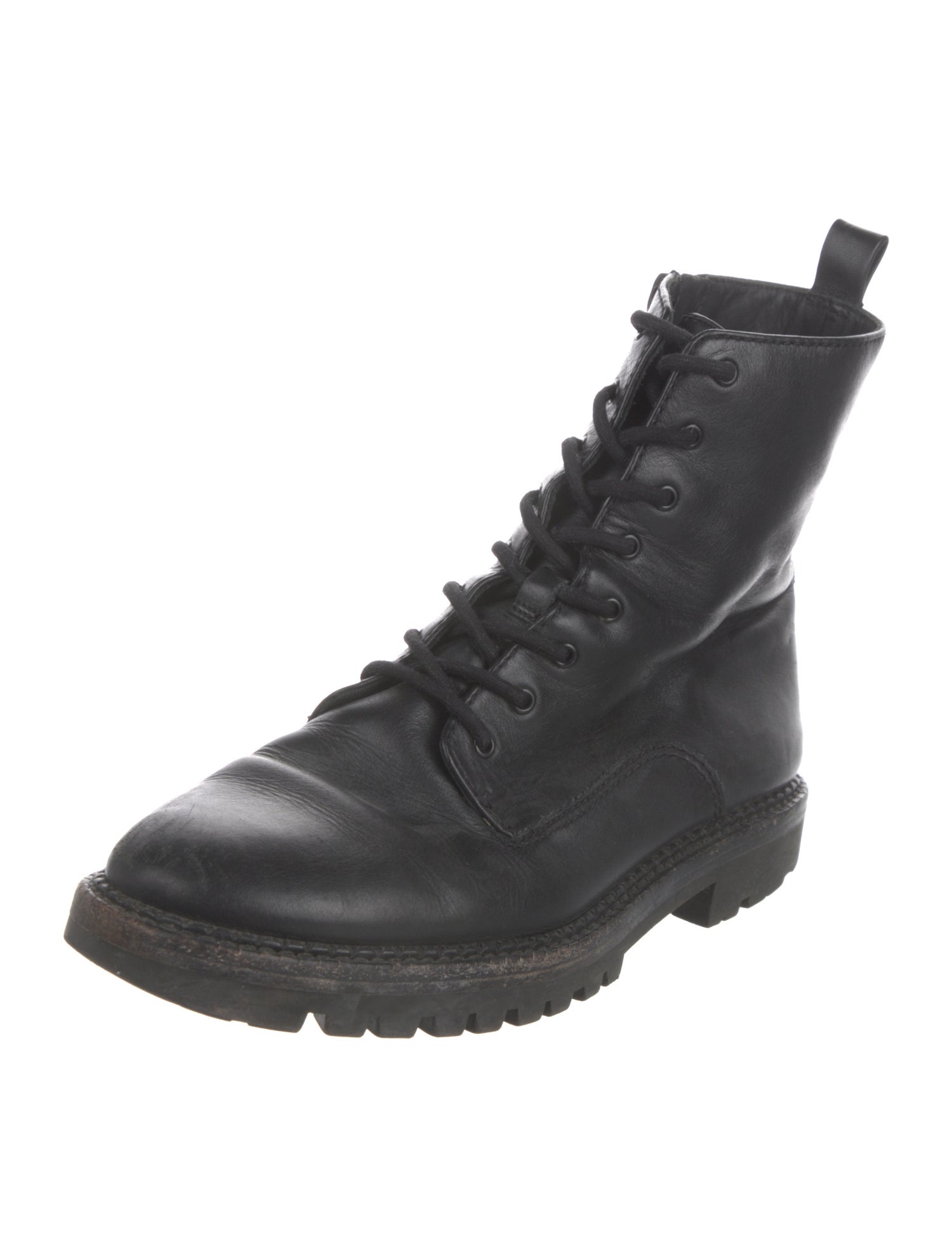 Vince Leather Combat Boots
