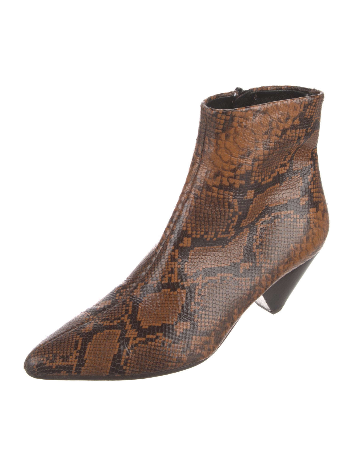 Vince Snakeskin Animal Print Boots
