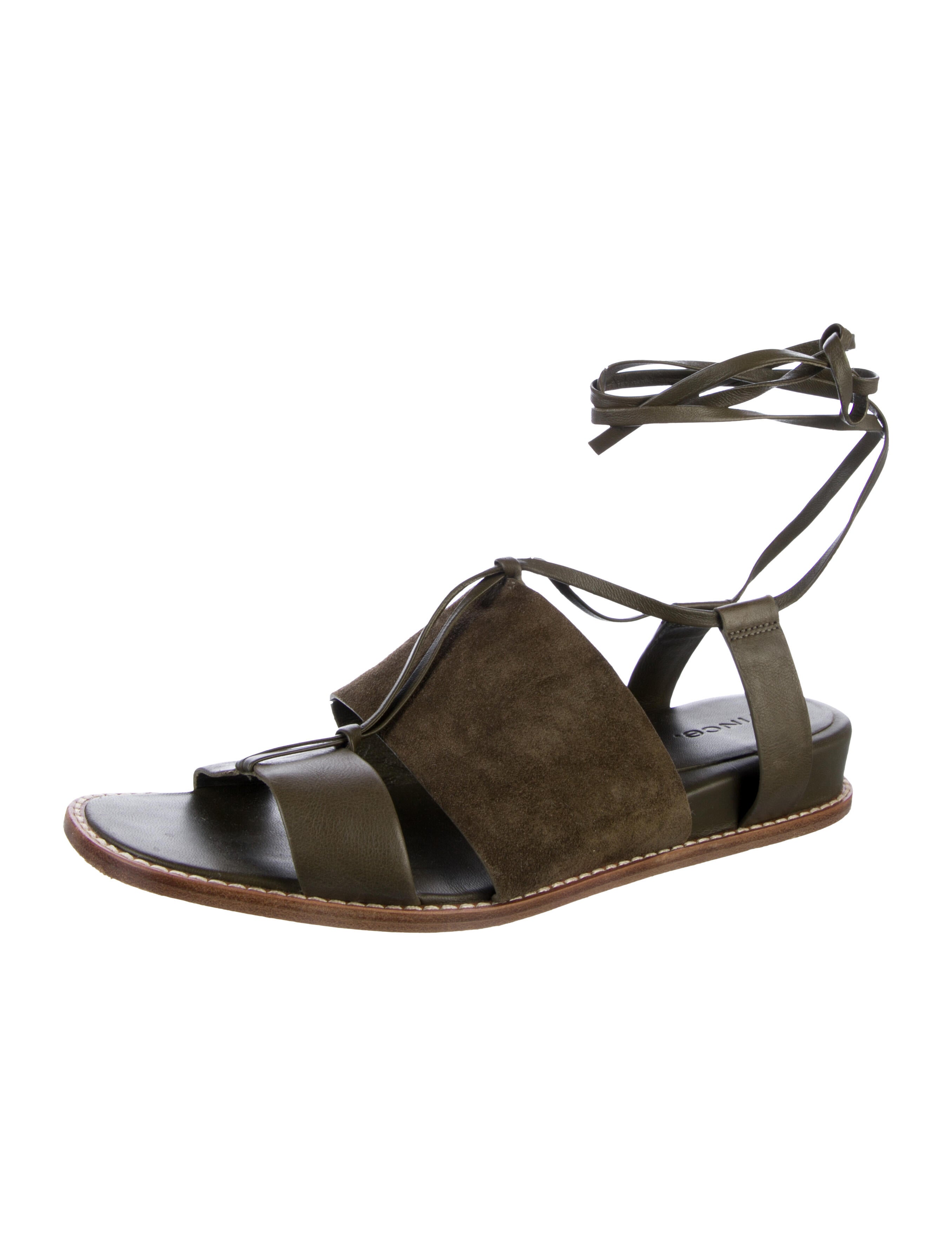 Vince Leather Colorblock Pattern Slingback Flats