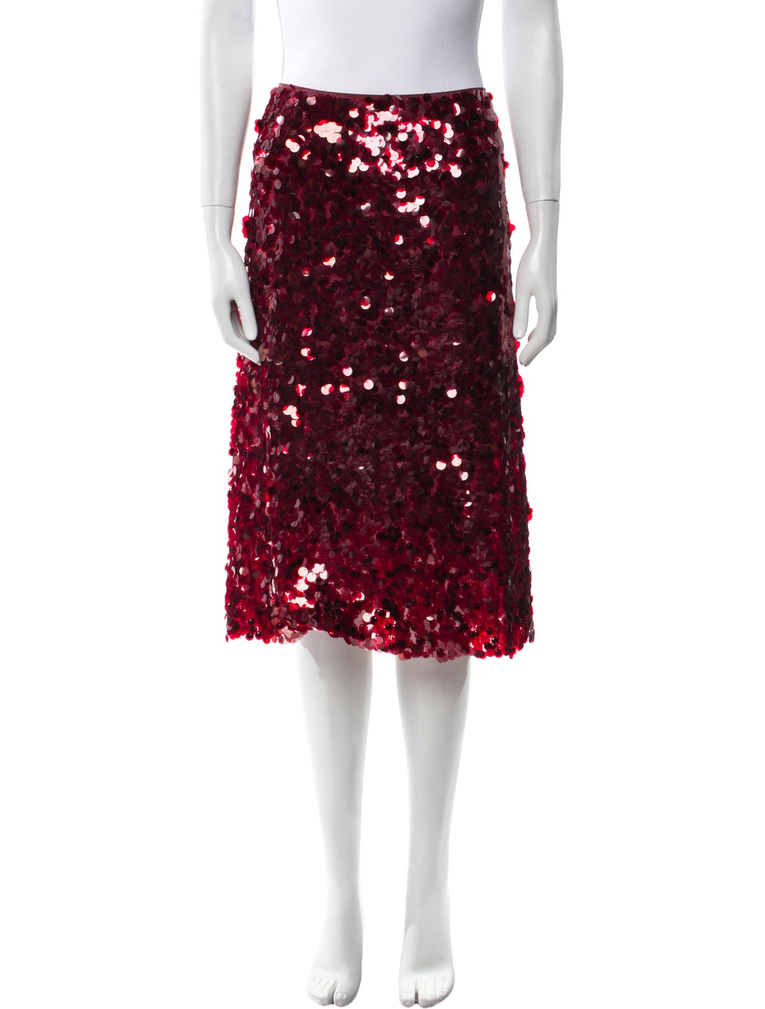Vince Sequin Embellishments Knee-Length Skirt