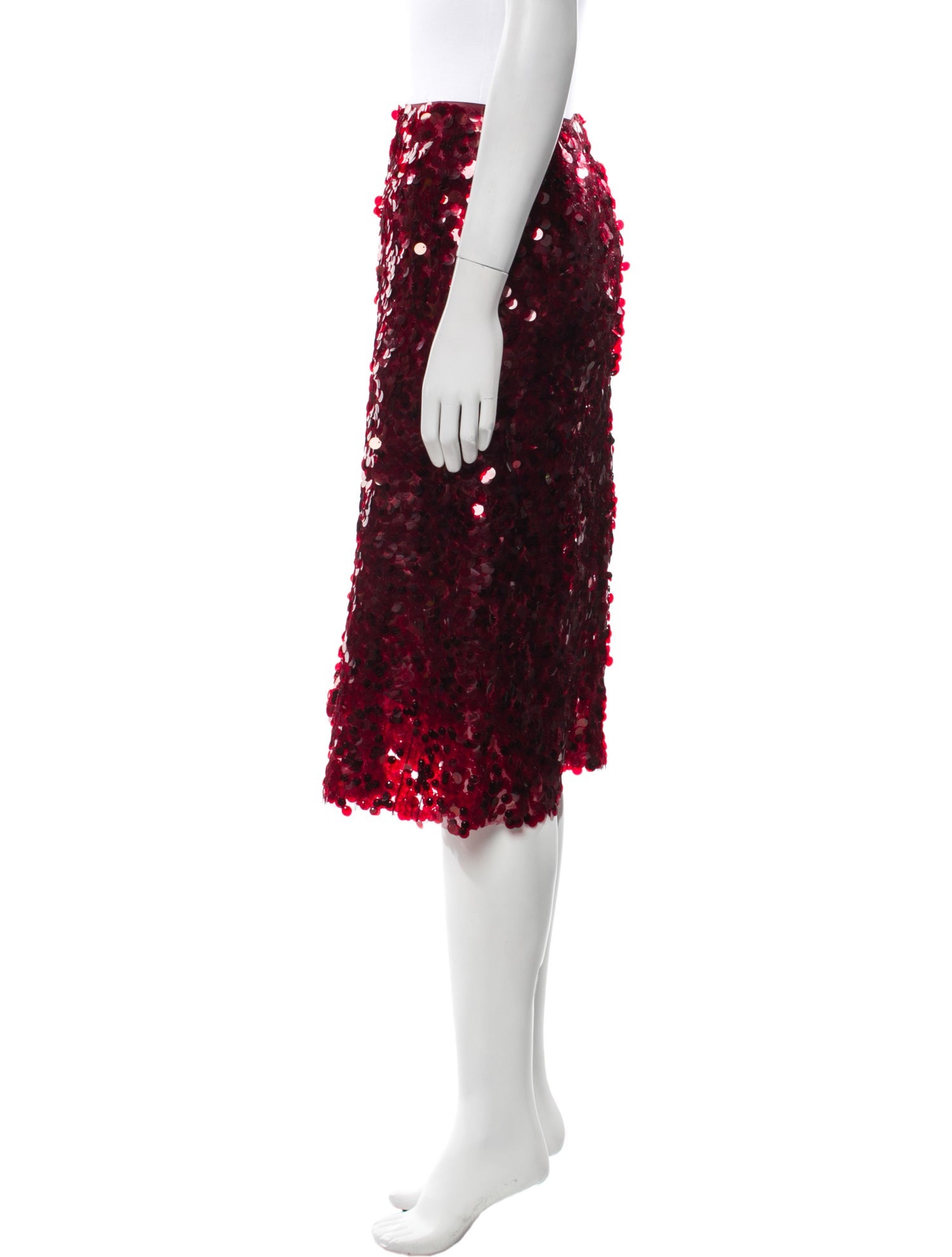 Vince Sequin Embellishments Knee-Length Skirt