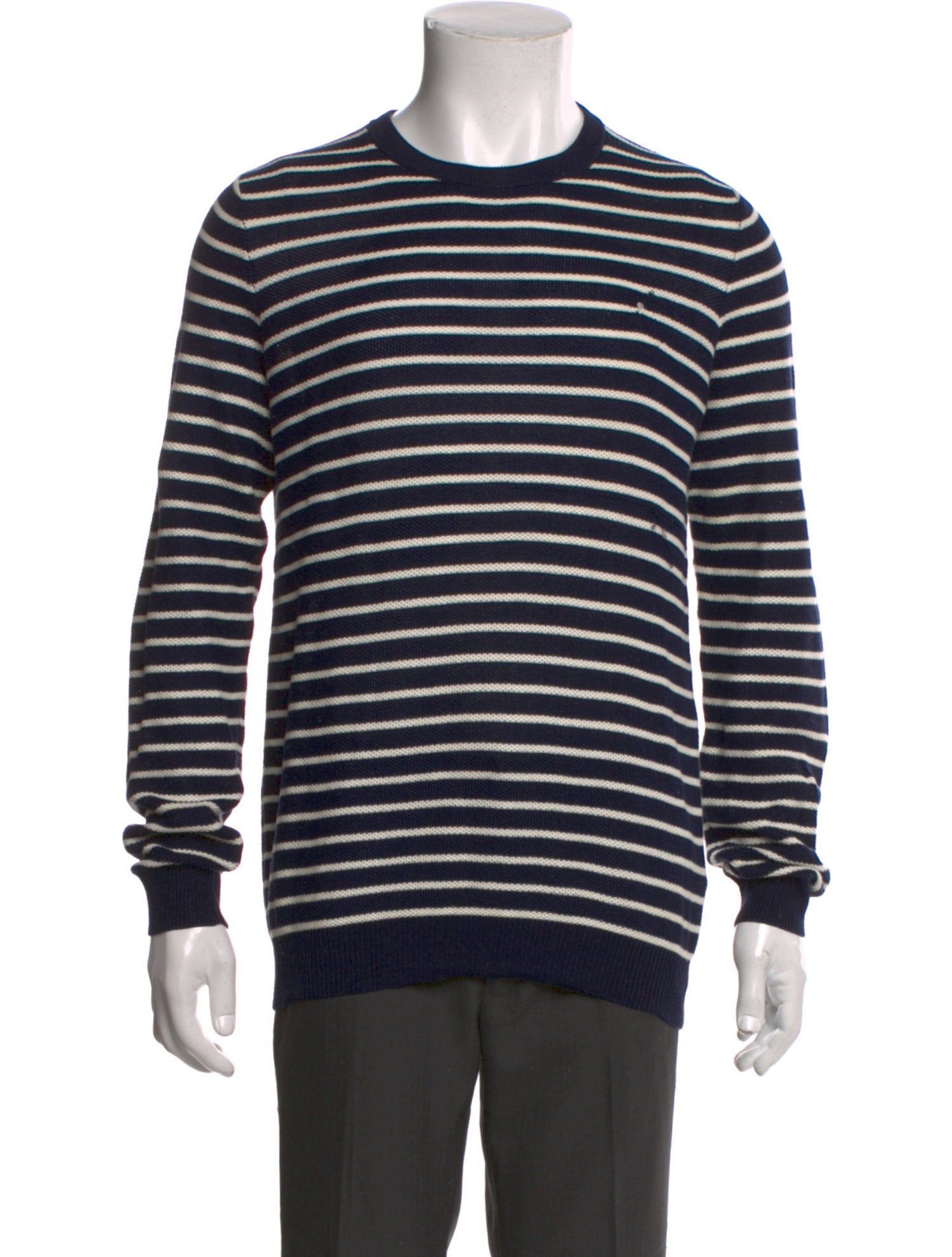 Vince Striped Crew Neck Pullover