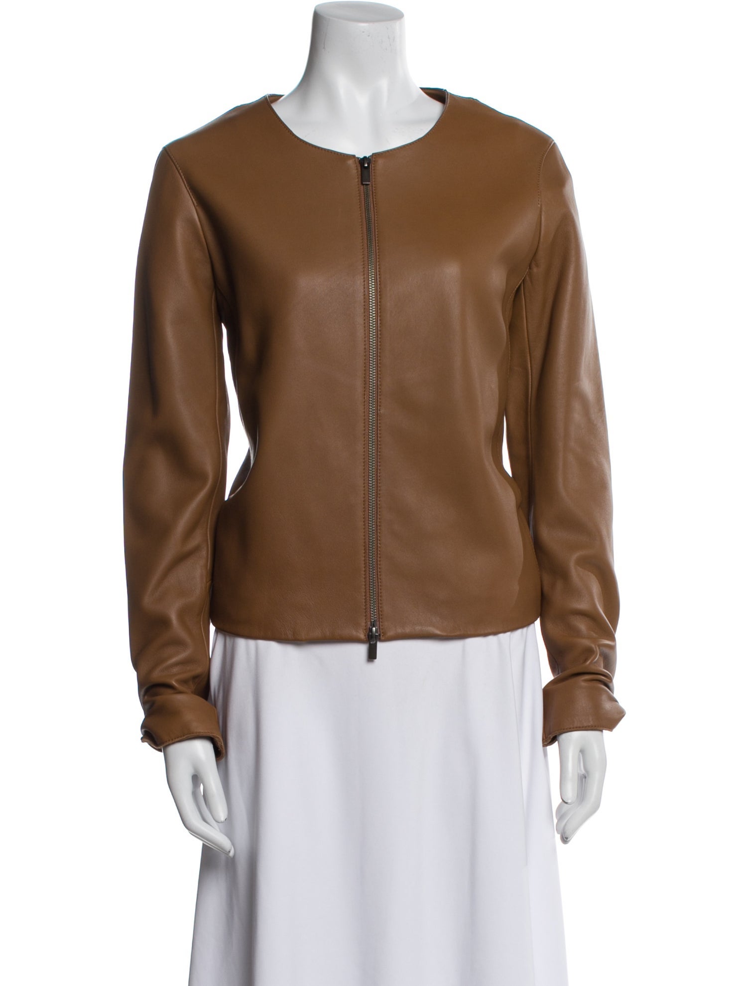 Vince Lamb Leather Bomber Jacket