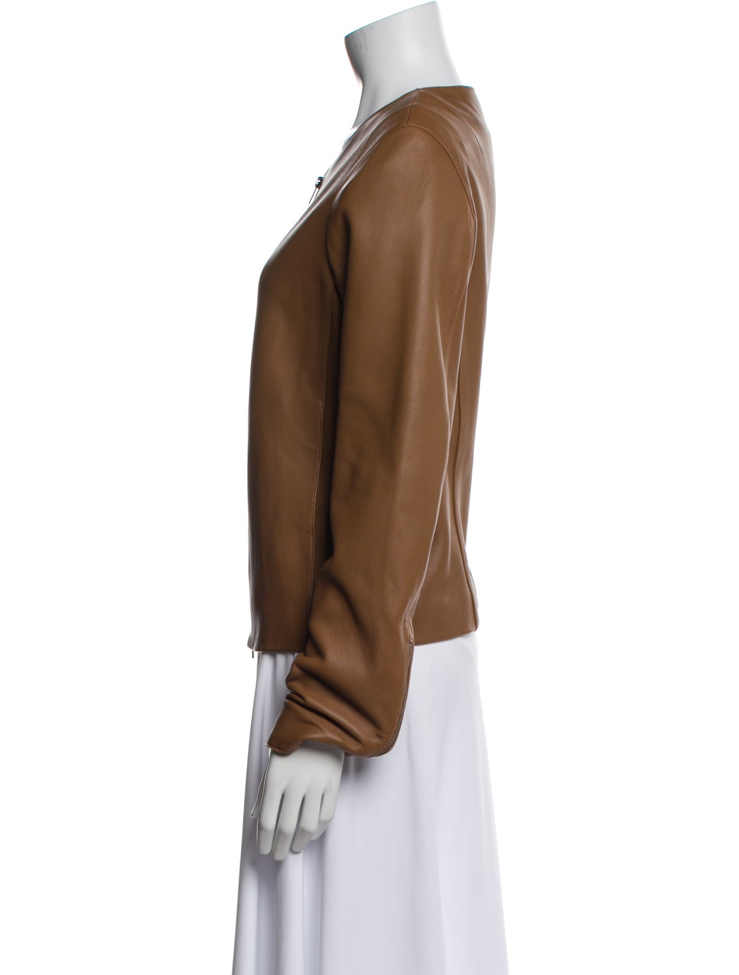 Vince Lamb Leather Bomber Jacket