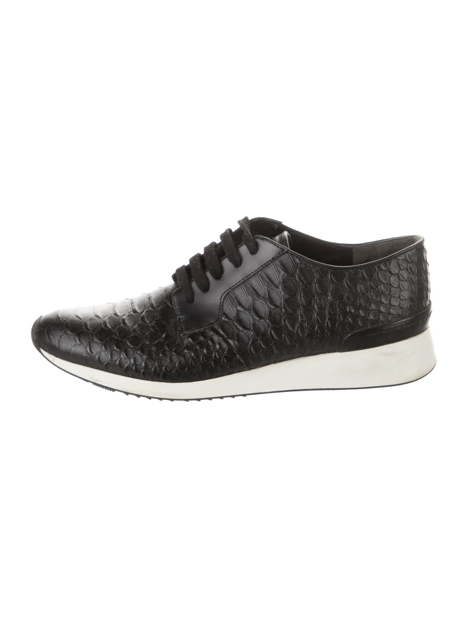Vince Embossed Leather Sneakers