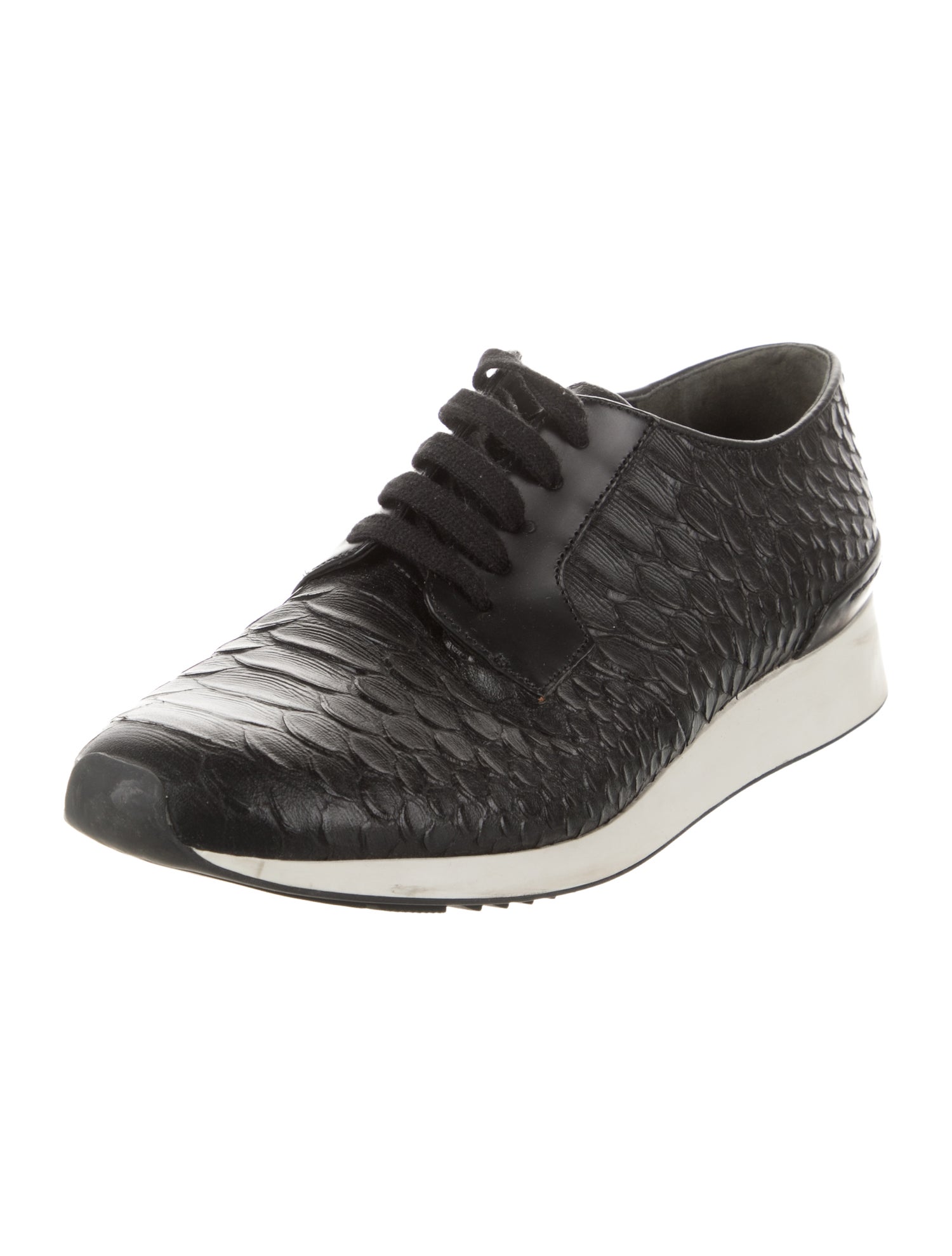 Vince Embossed Leather Sneakers