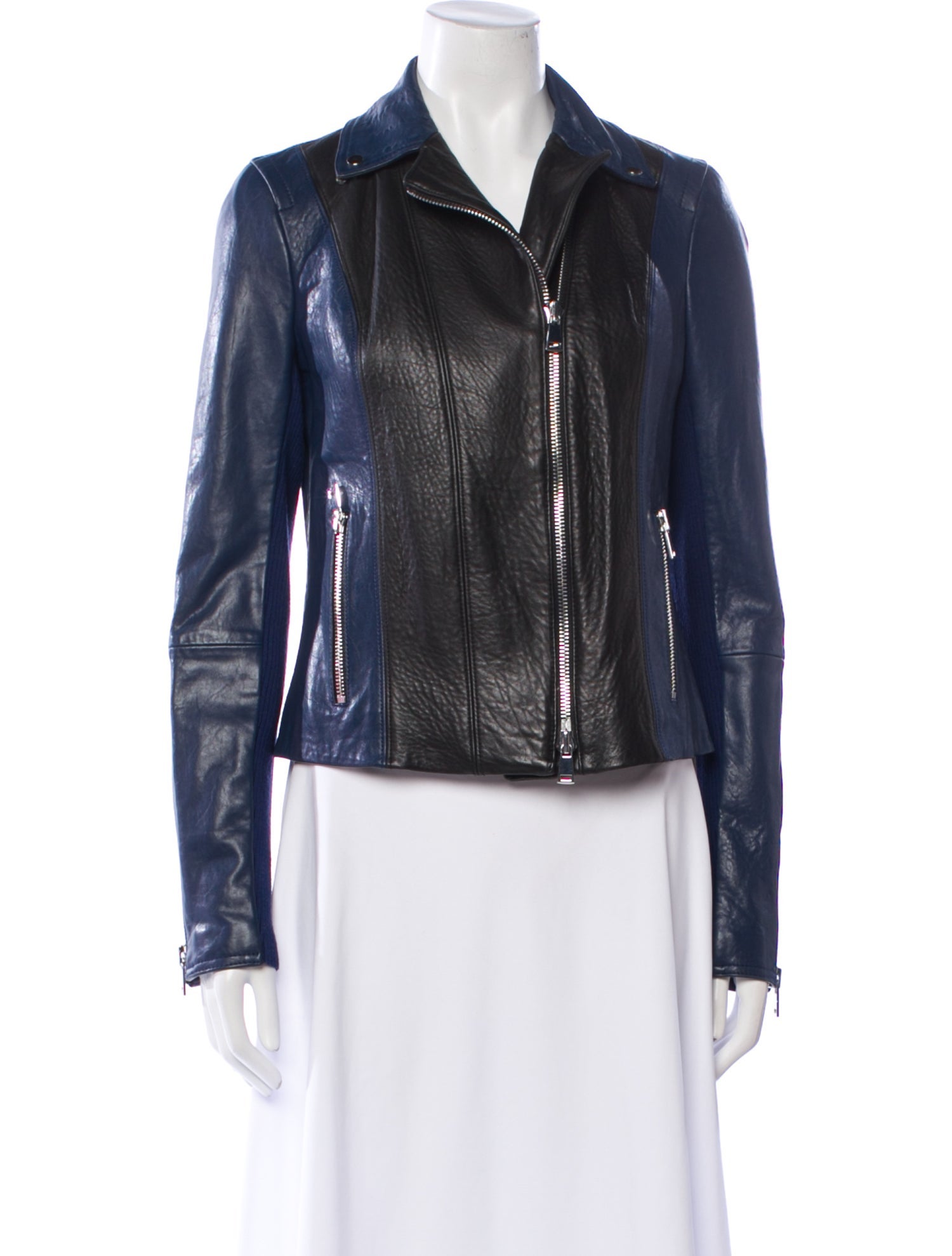 Vince Lamb Leather Biker Jacket
