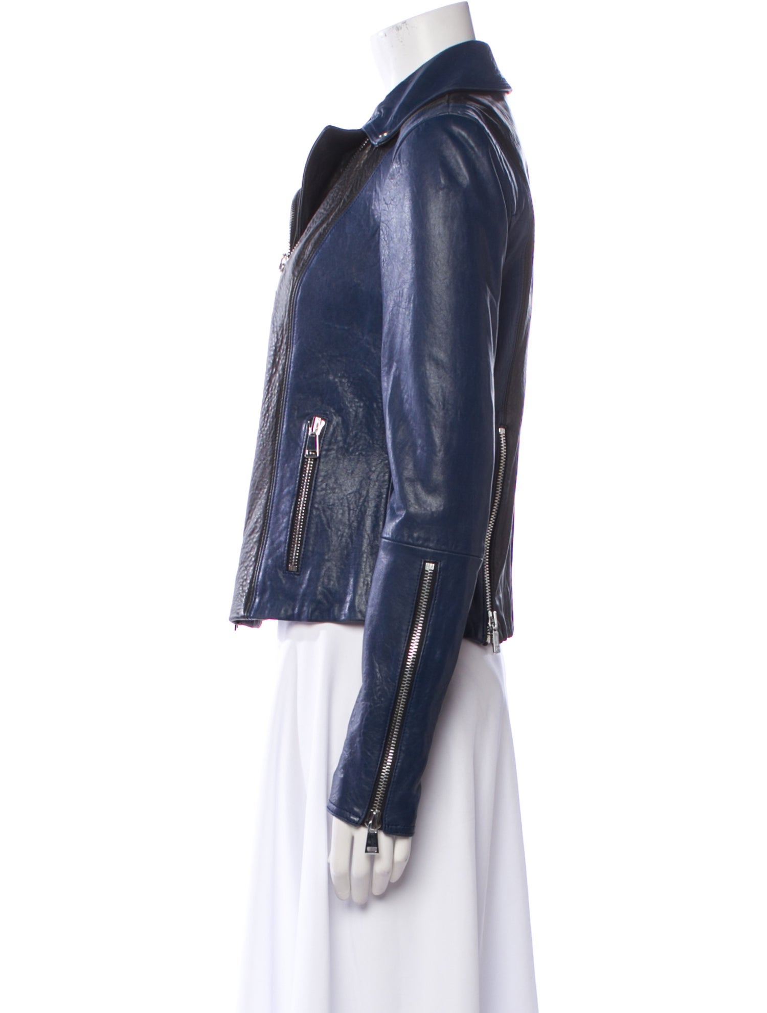 Vince Lamb Leather Biker Jacket