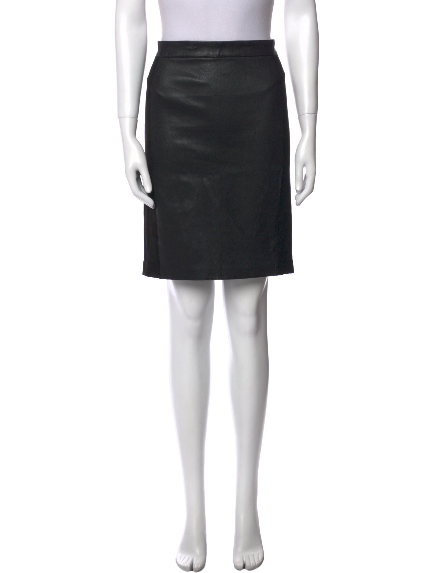 Vince Leather Knee-Length Skirt
