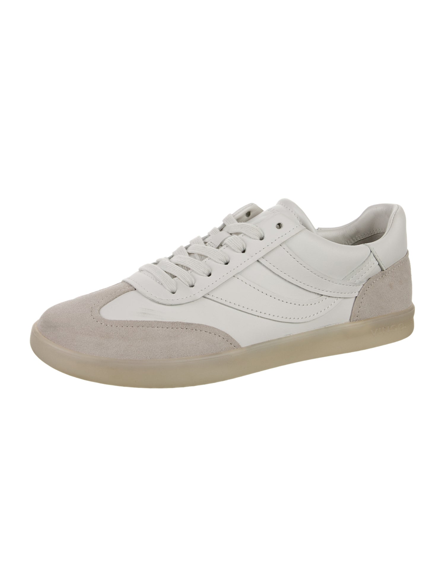 Vince Leather Colorblock Pattern Sneakers