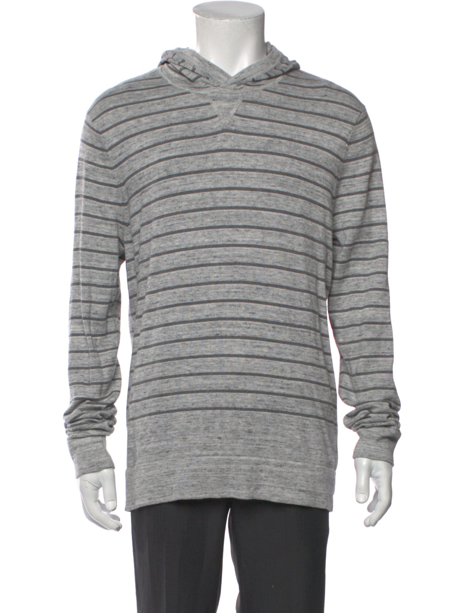Vince Striped Crew Neck Polo Sweater