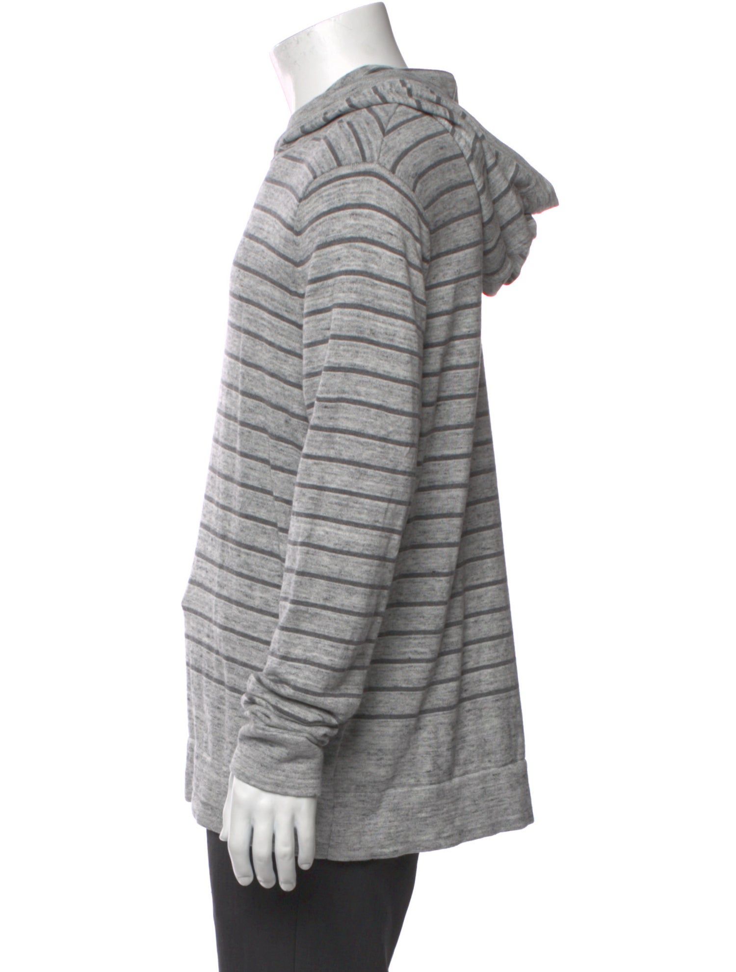 Vince Striped Crew Neck Polo Sweater