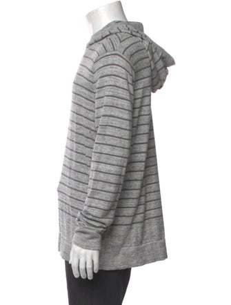 Vince Striped Crew Neck Polo Sweater