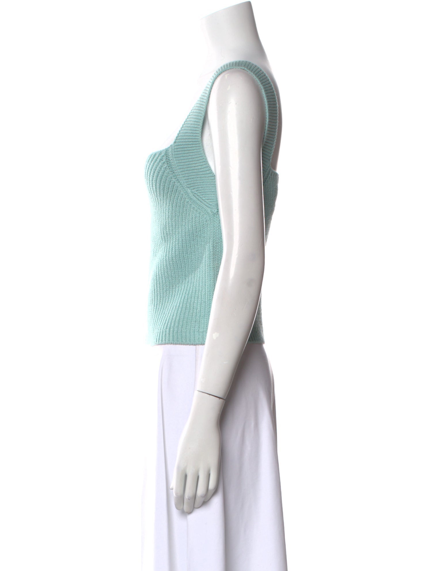 Vince Colorblock Pattern Square Neckline Sweater