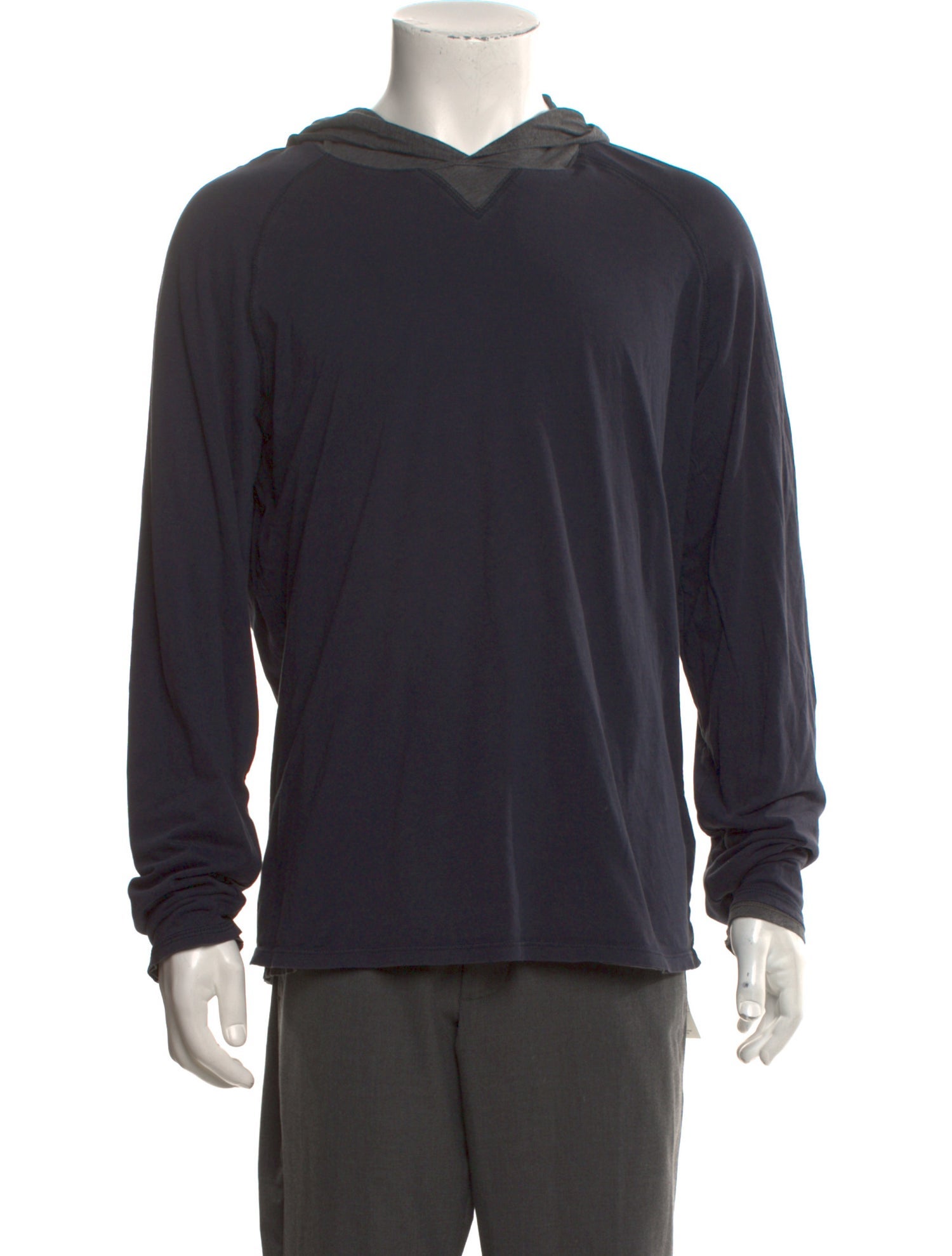 Vince Colorblock Pattern Crew Neck Hoodie