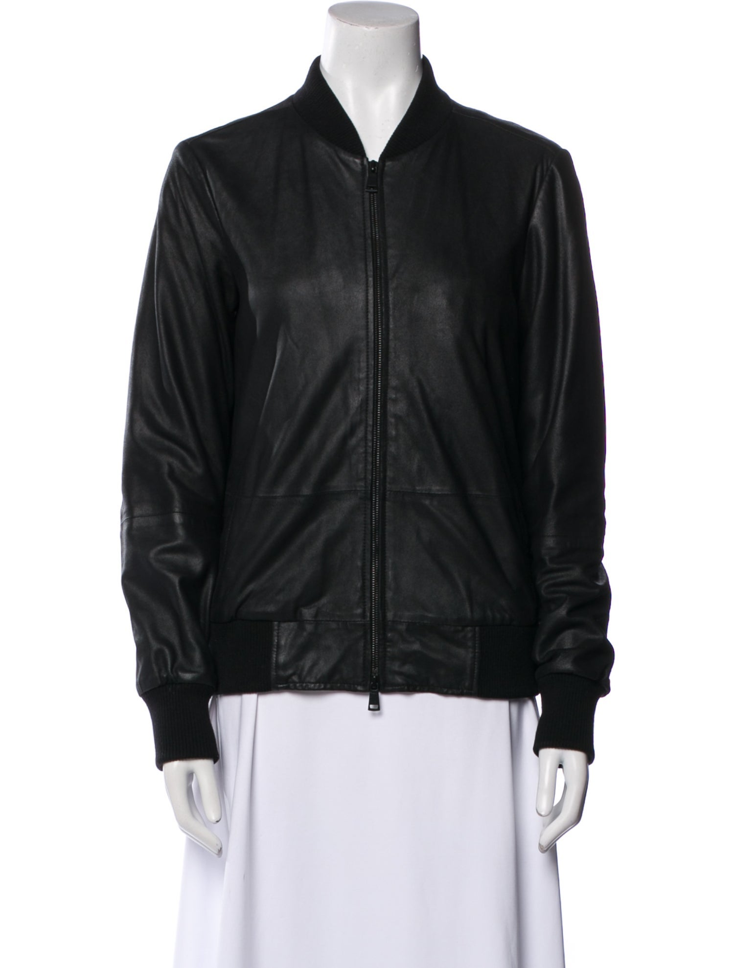 Vince Goat Leather Bomber Jacket