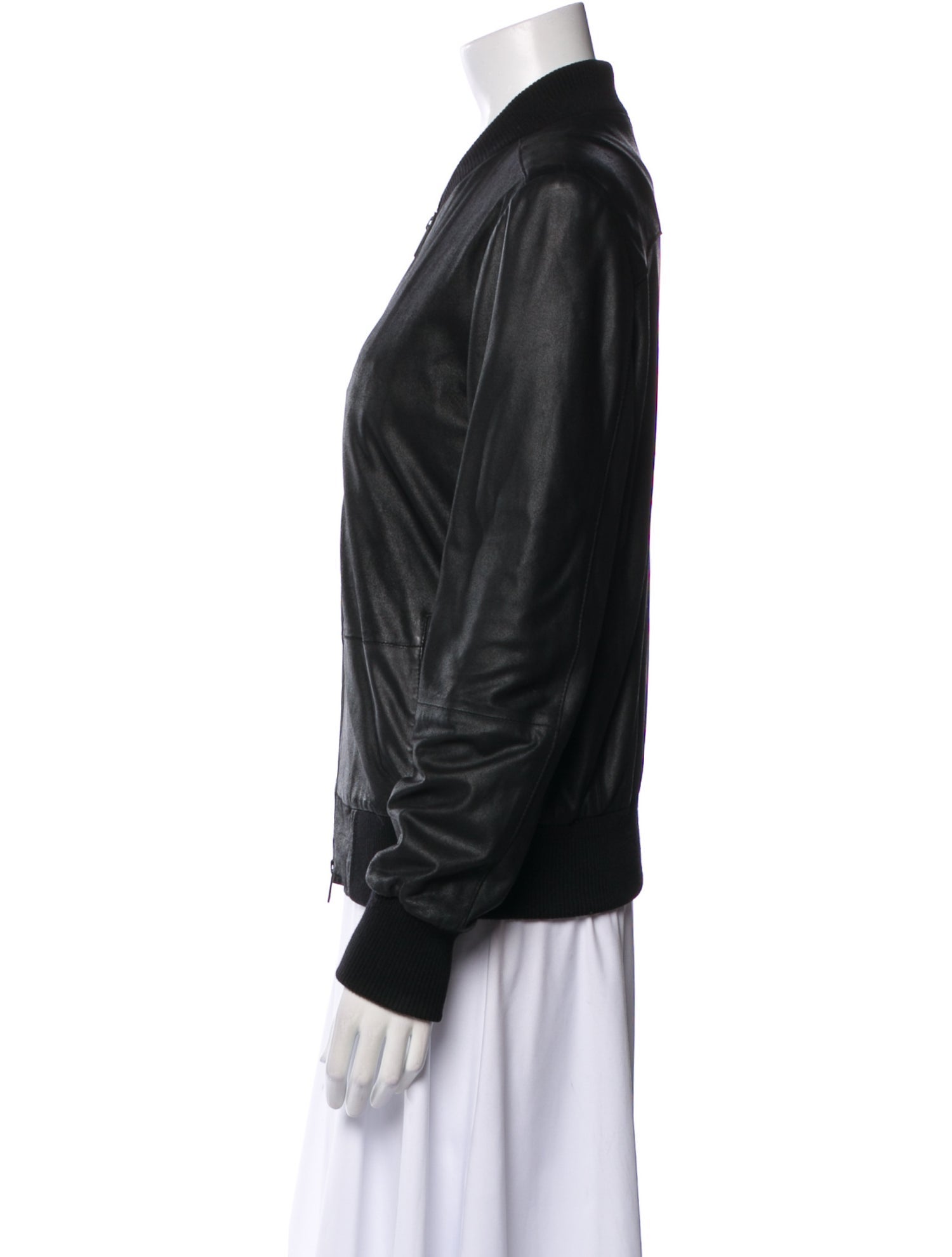 Vince Goat Leather Bomber Jacket