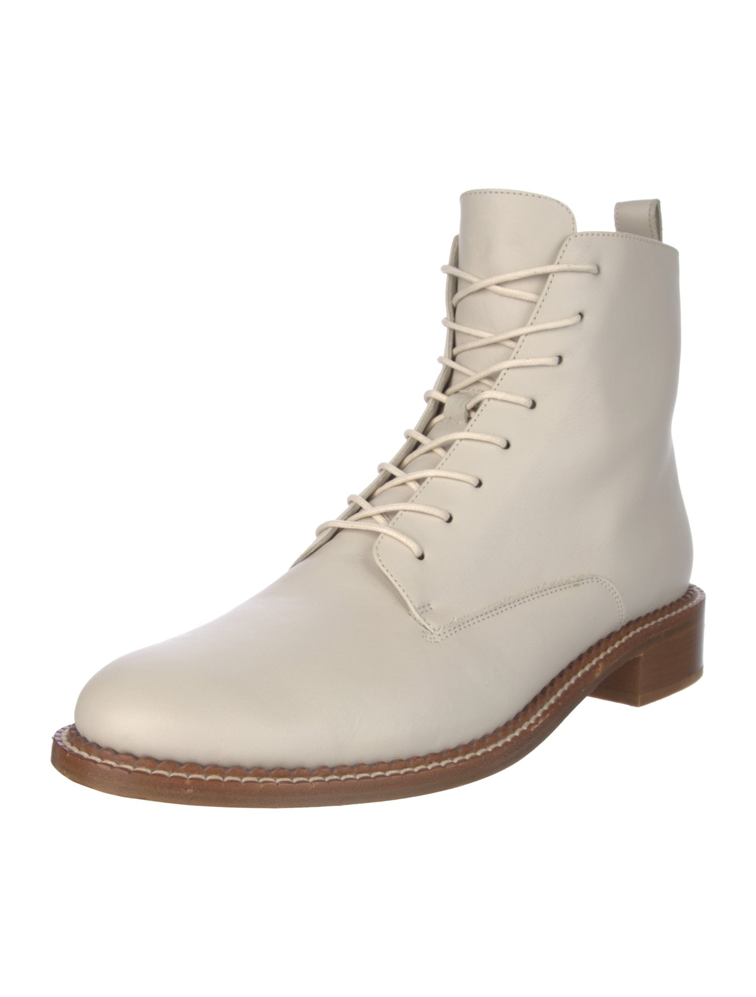 Vince Leather Combat Boots